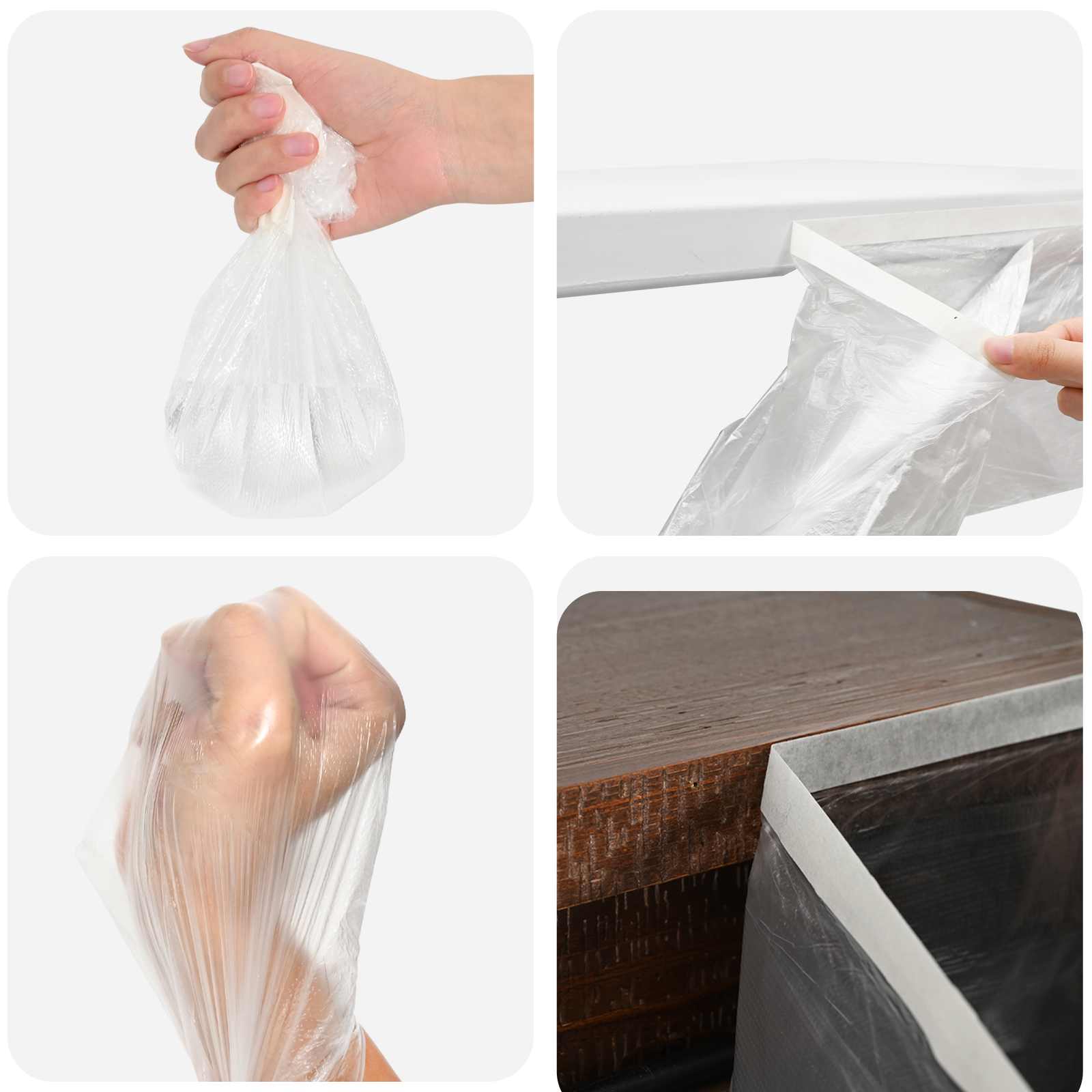 Pölylakana Liimalla 6 Pcs Läpinäkyvä 110 X 3300 Cm Hdpe