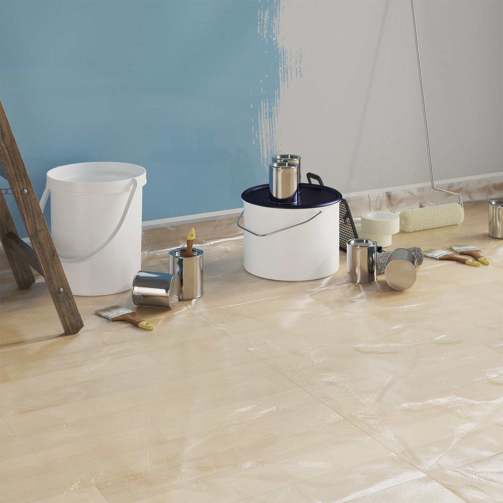 Pölylakana Liimalla 6 Pcs Läpinäkyvä 140 X 3300 Cm Hdpe