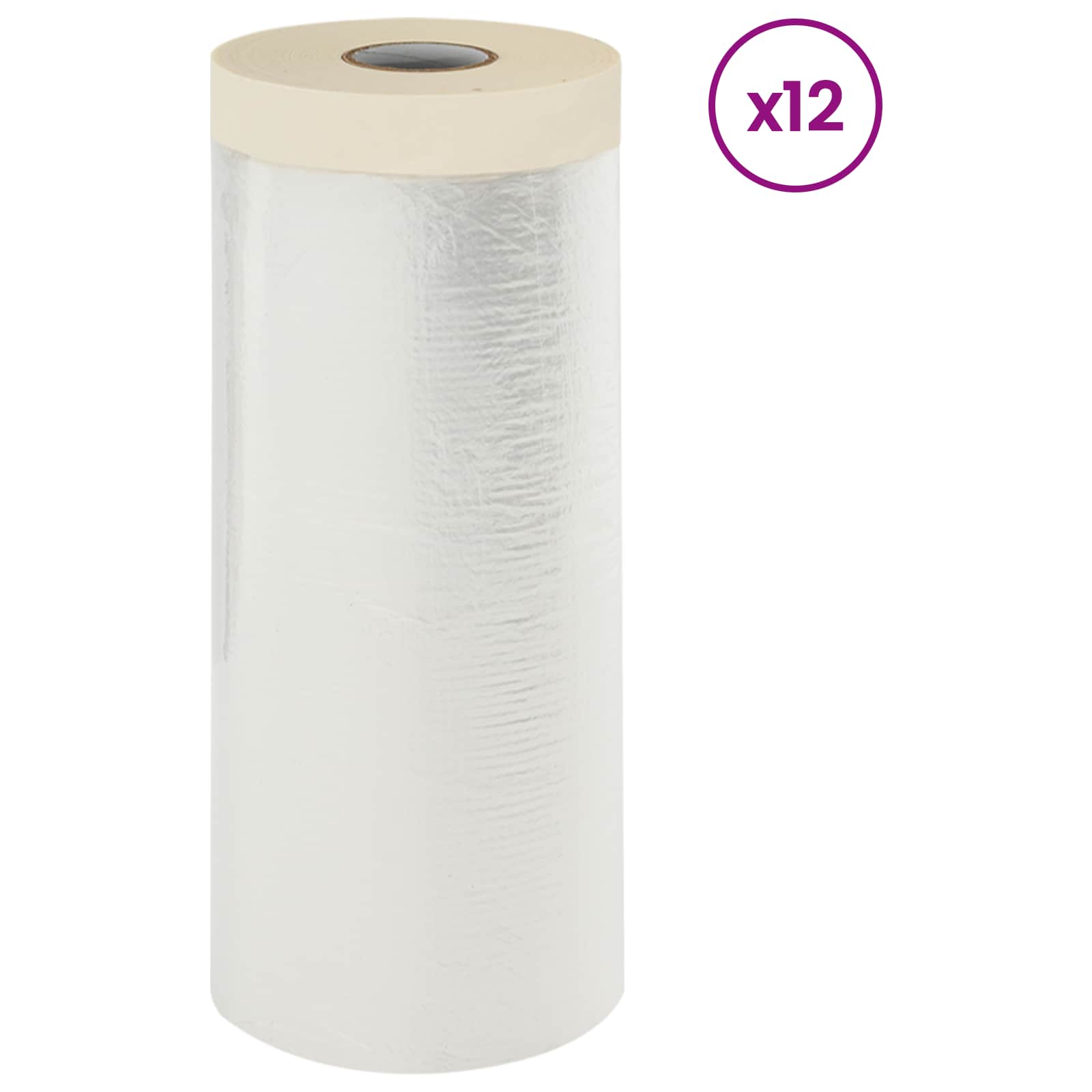 Pölylakana Liimalla 12 Pcs Läpinäkyvä 110 X 3300 Cm Hdpe