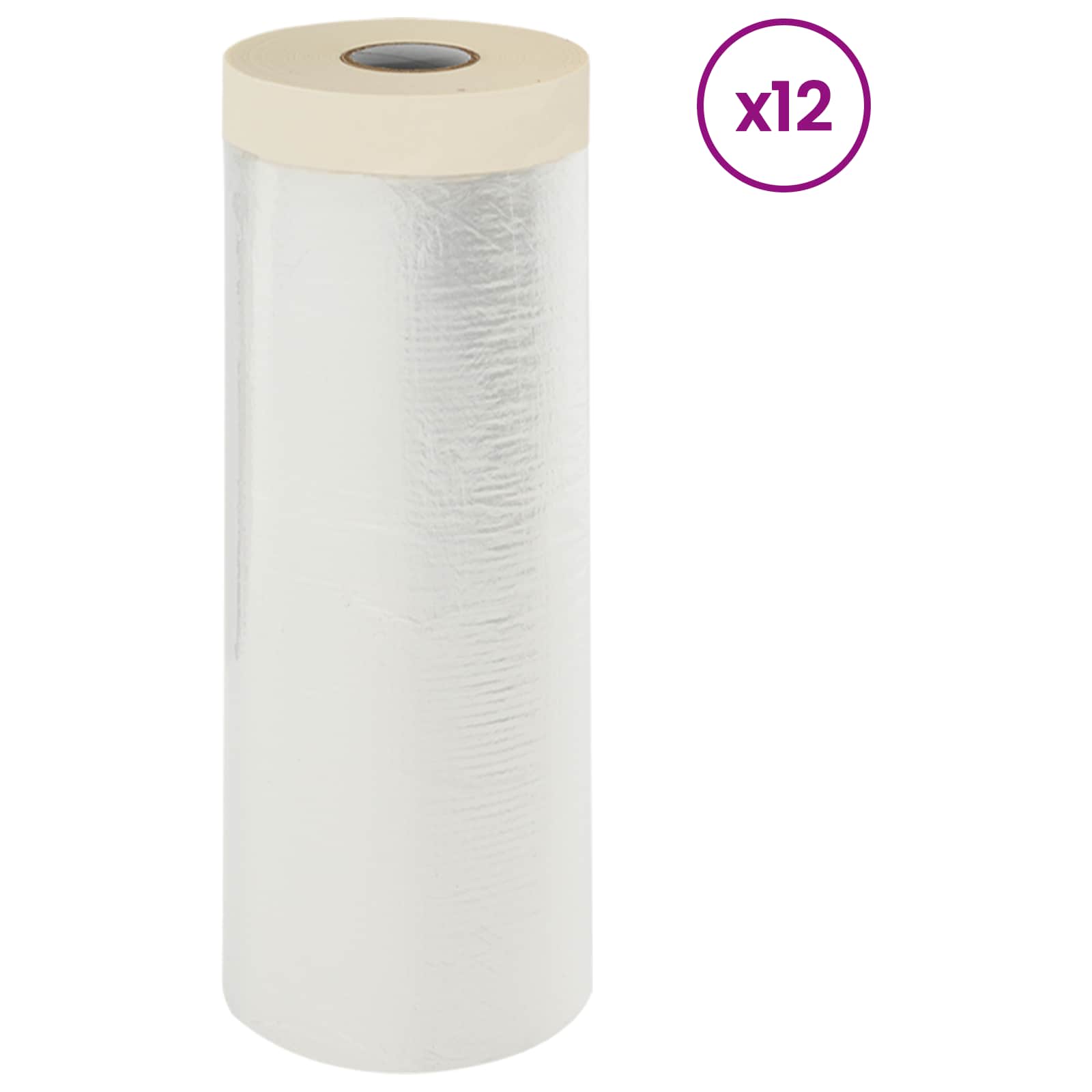 Pölylakana Liimalla 12 Pcs Läpinäkyvä 270 X 1600 Cm Hdpe