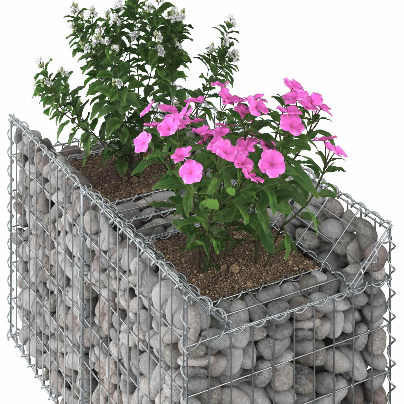 Gabion Kohotettu Peti Hopea