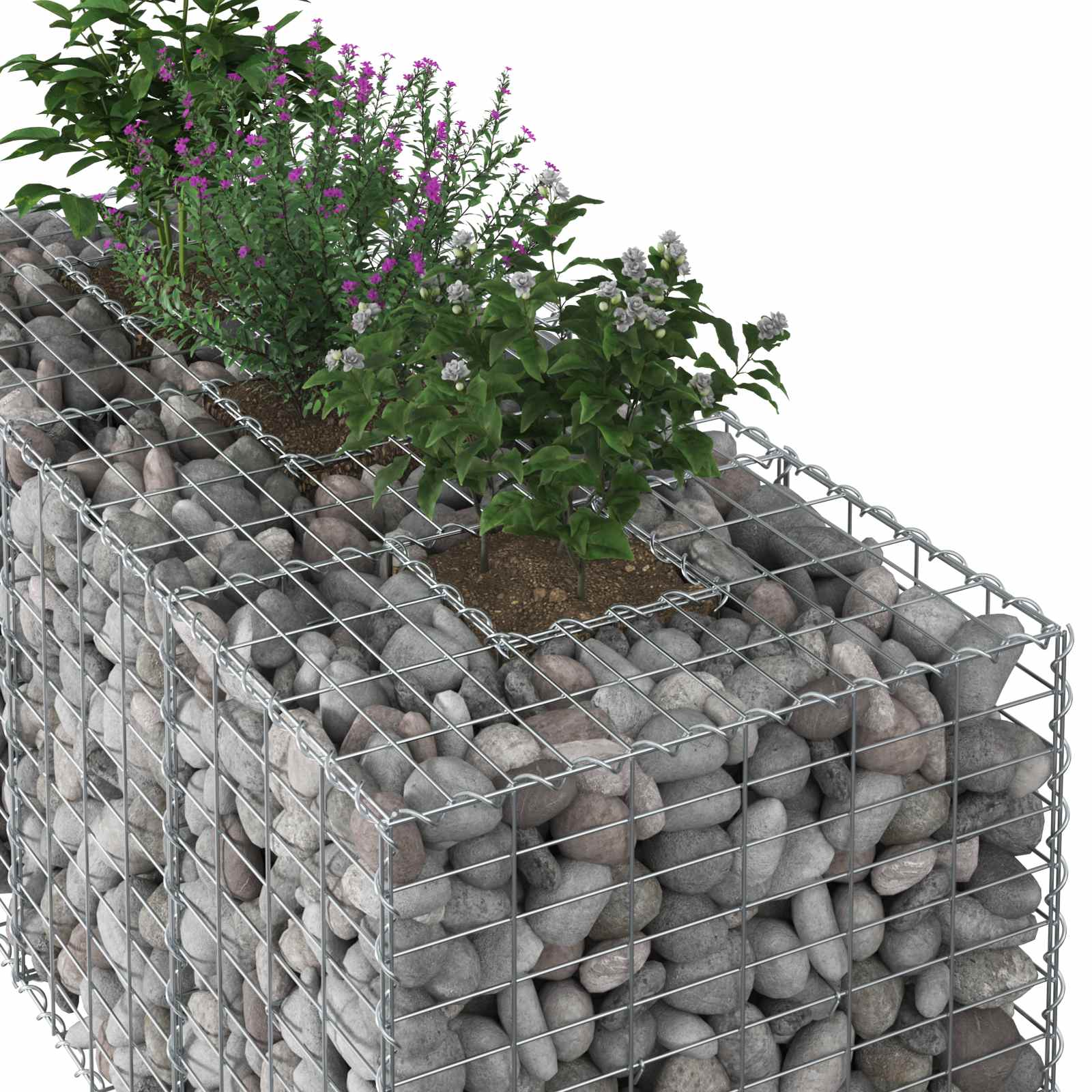 Gabion Kohotettu Peti Hopea