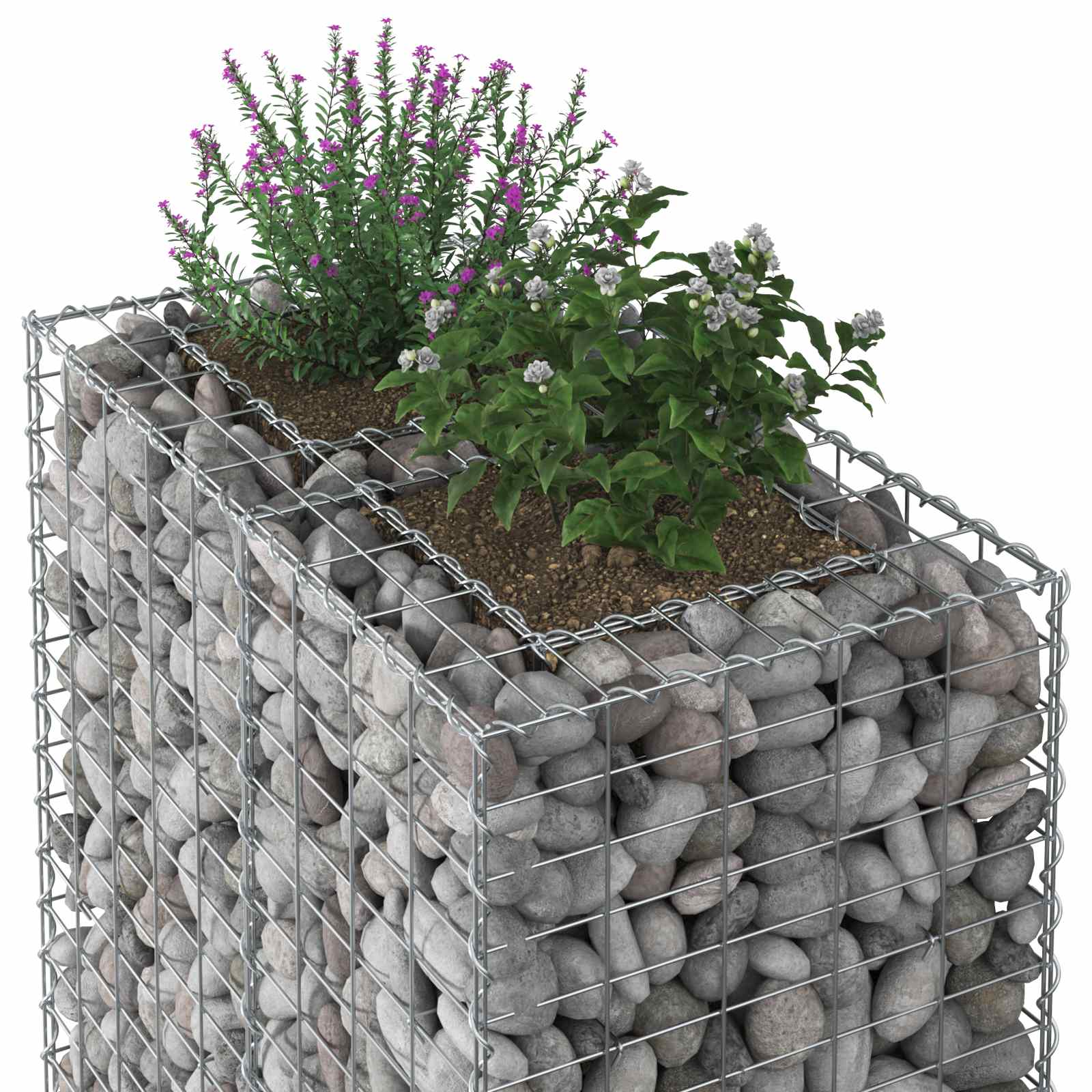 Gabion Kohotettu Peti Hopea