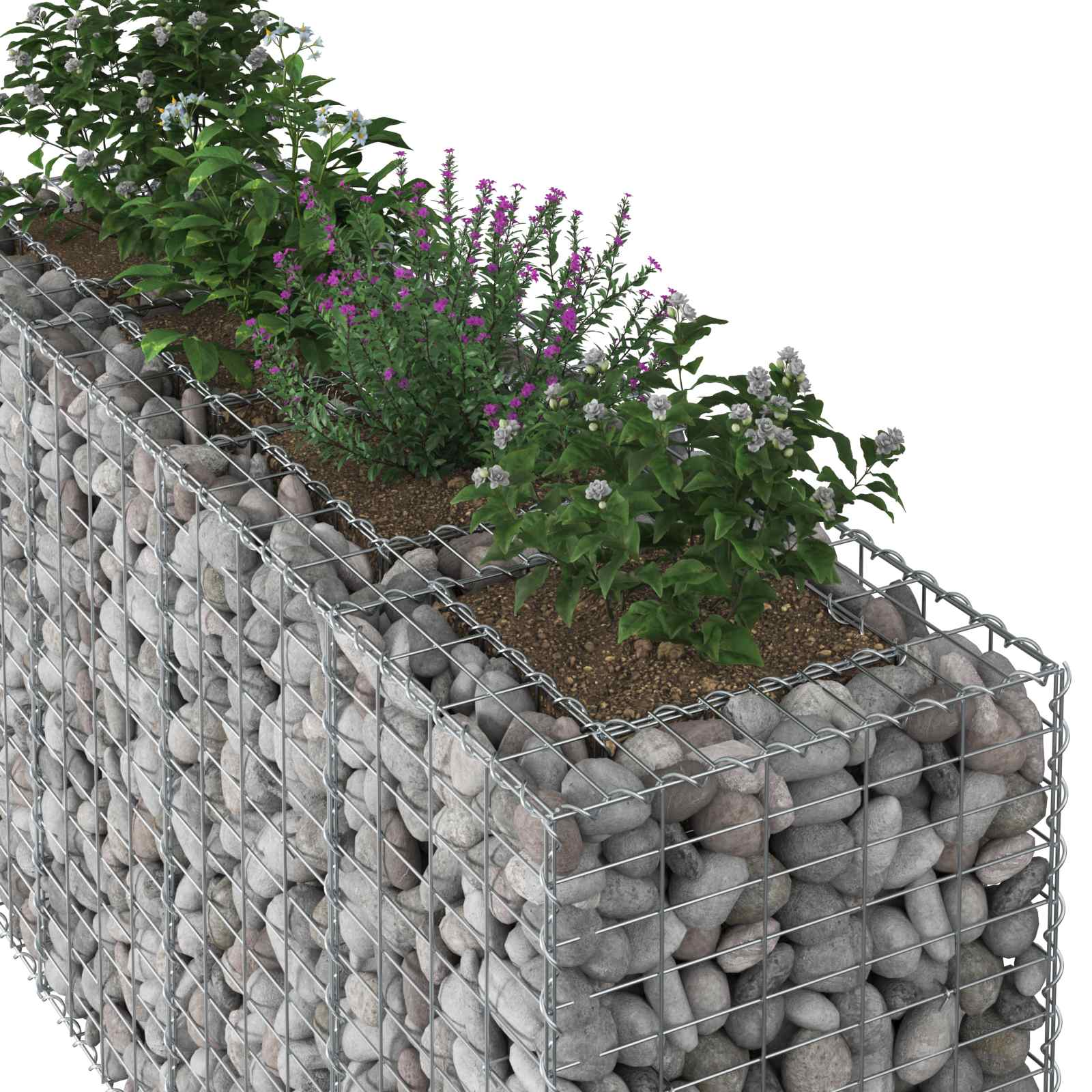 Gabion Kohotettu Peti Hopea