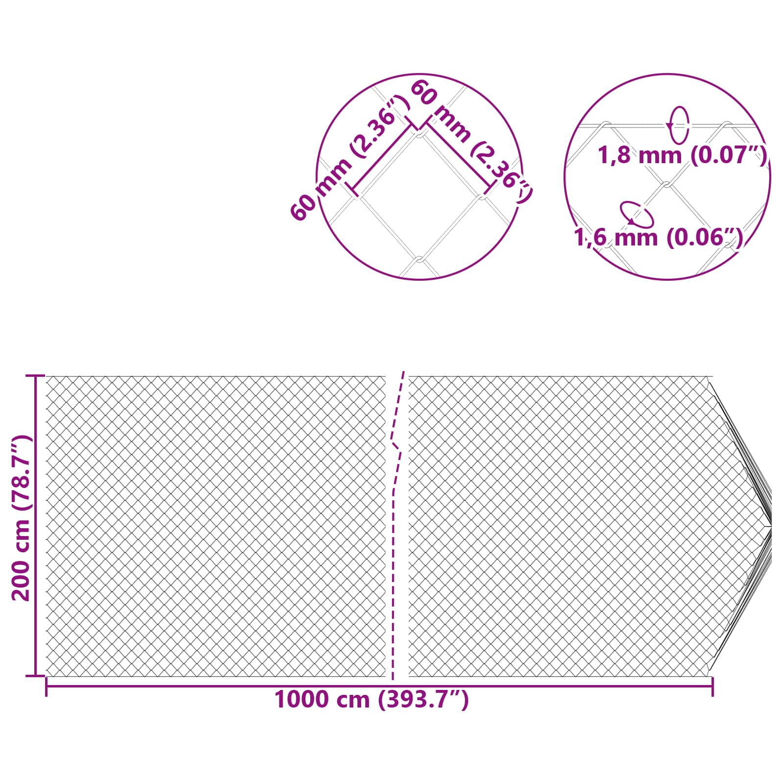 Ketjuaita Kuumasinkitty 2 X 10 M Lasi