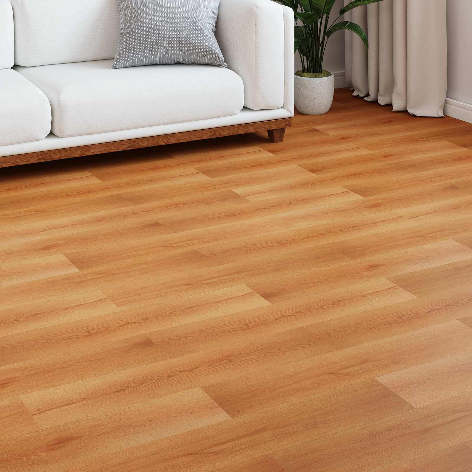 Laminaattilattia 5 Pcs Beige 101 X 20 X 0,8 Cm Tekninen Puu