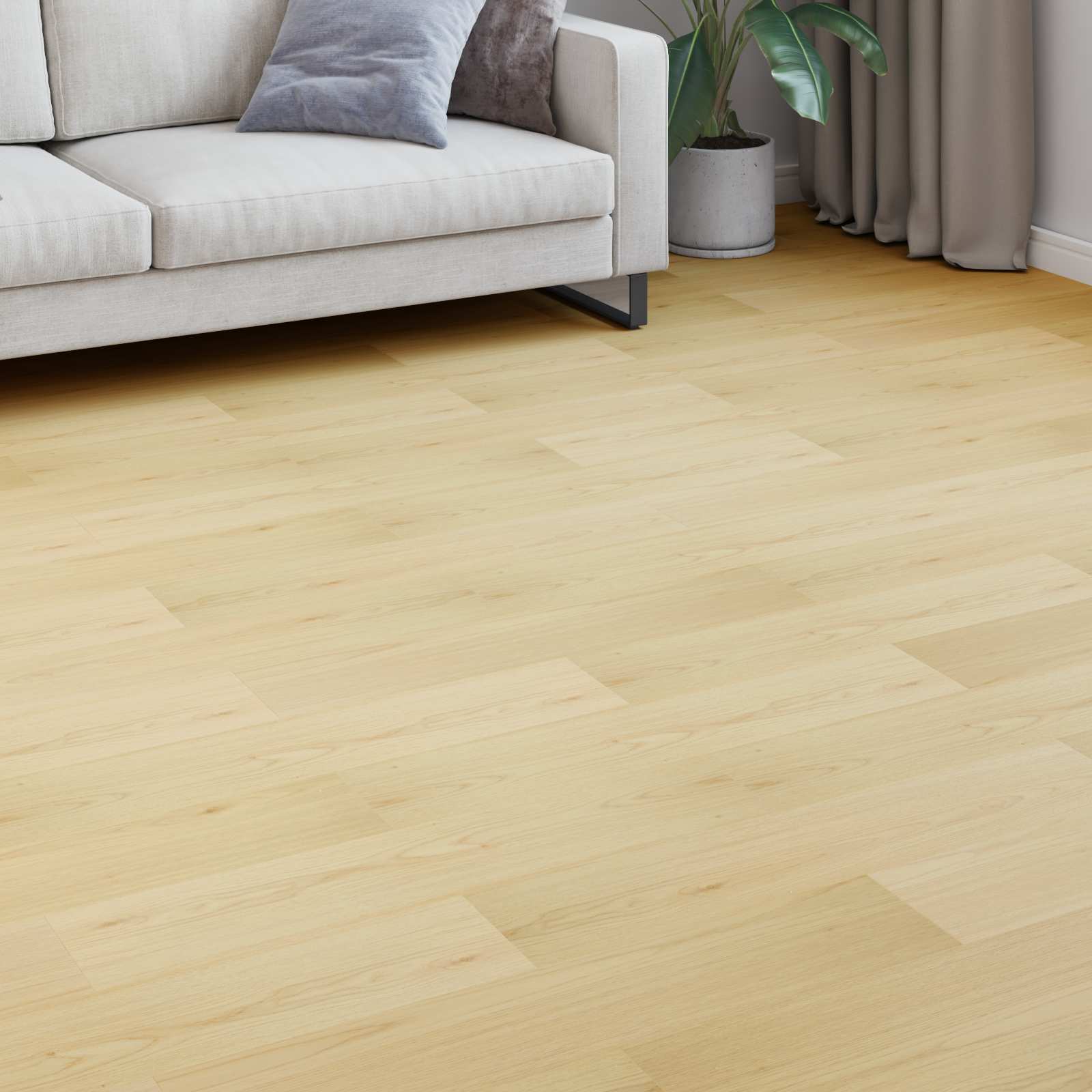 Laminaattilattia 5 Pcs Pehmeä Beige 101 X 20 X 0,8 Cm