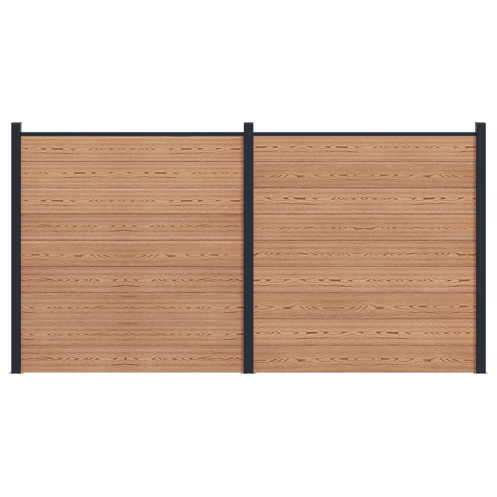 Aidat Setti 2 Pcs 353 X 186 Cm Wpc Ja Alumiini Ruskea