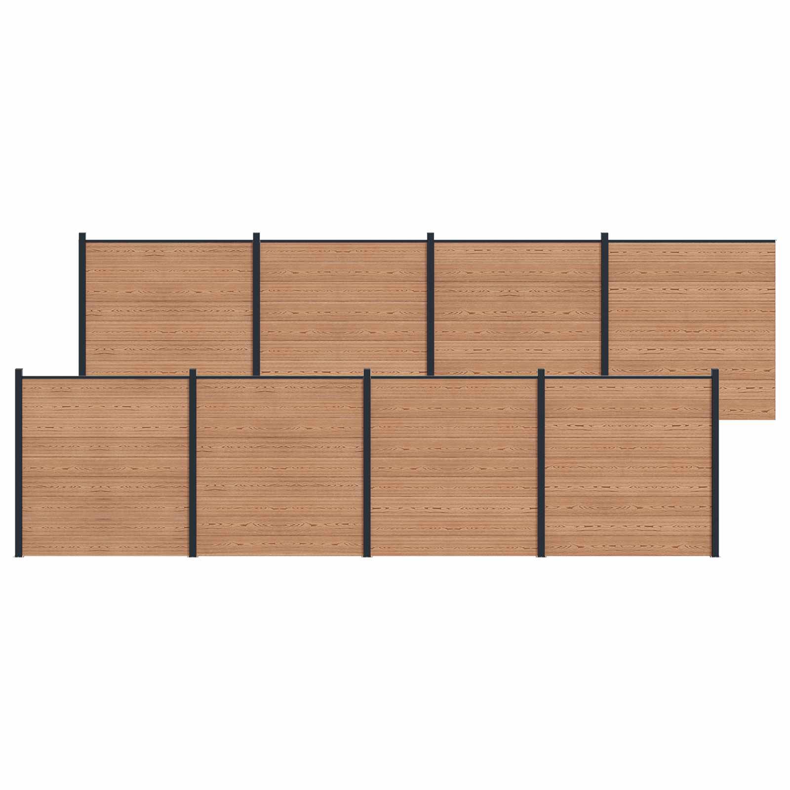 Aidat Setti 8 Pcs 1391 X 186 Cm Wpc Ja Alumiini Ruskea