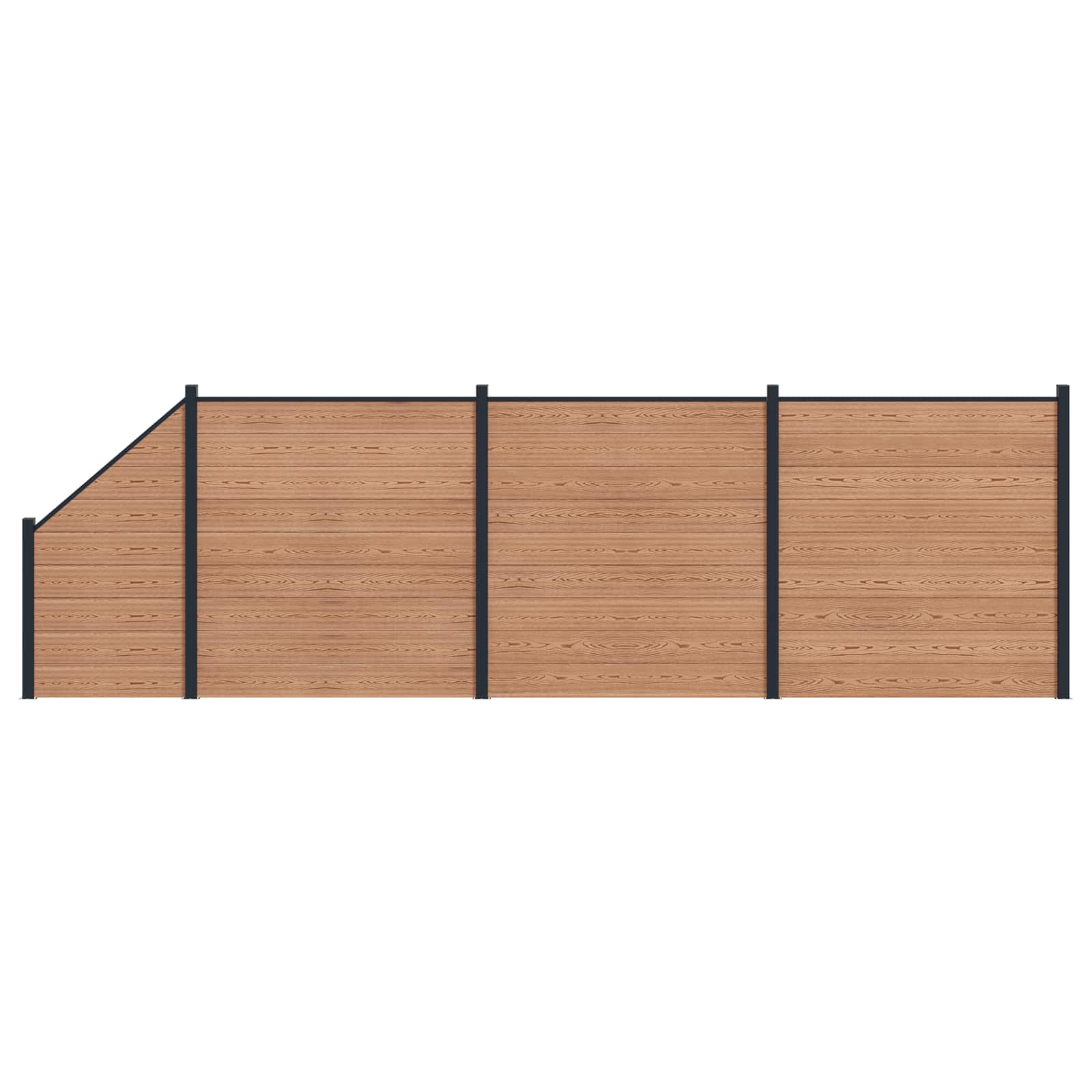 Aidat Setti 4 Pcs 619 X 186 Cm Wpc Ja Alumiini Ruskea