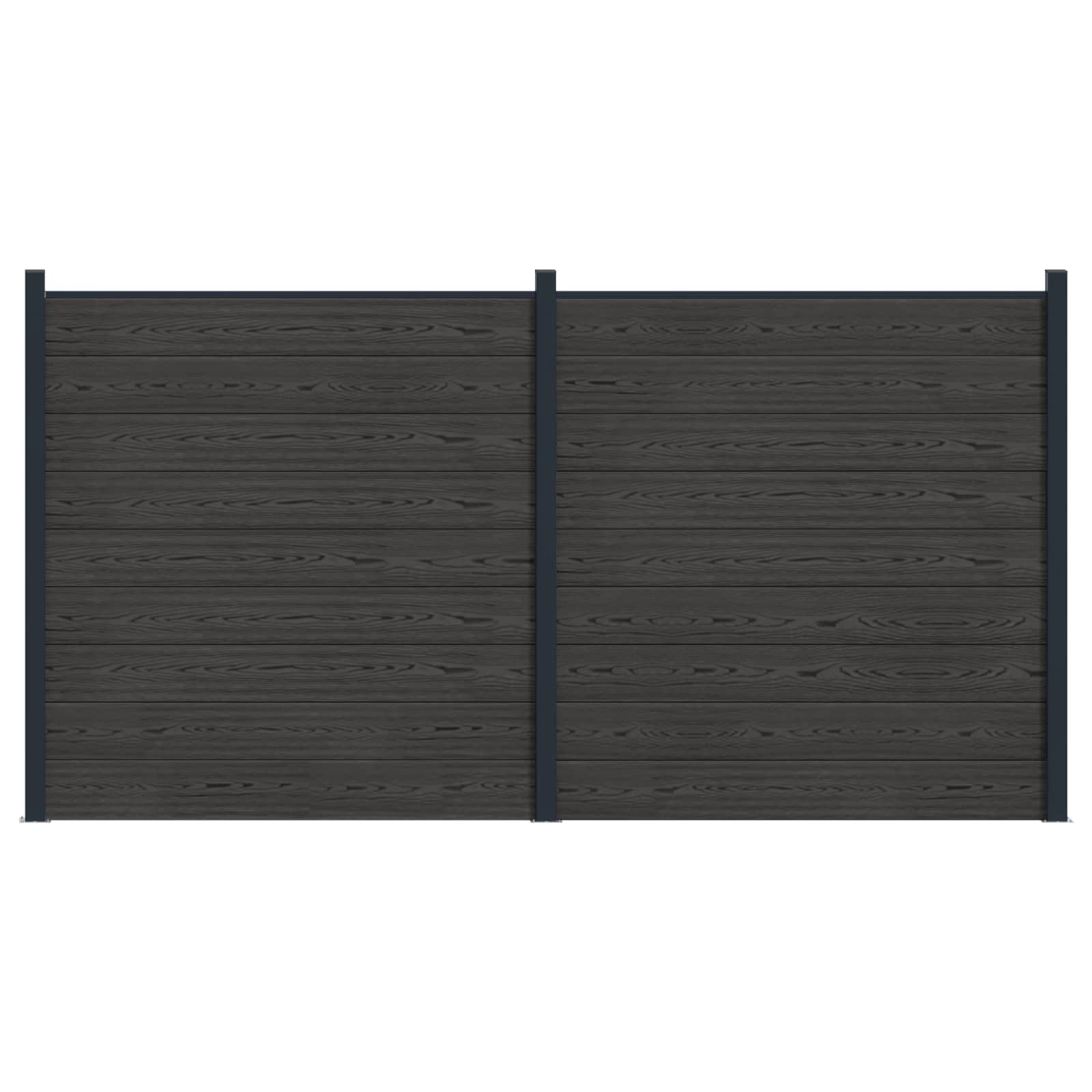 Aidat Setti 2 Pcs 353 X 186 Cm Wpc Ja Alumiini Musta