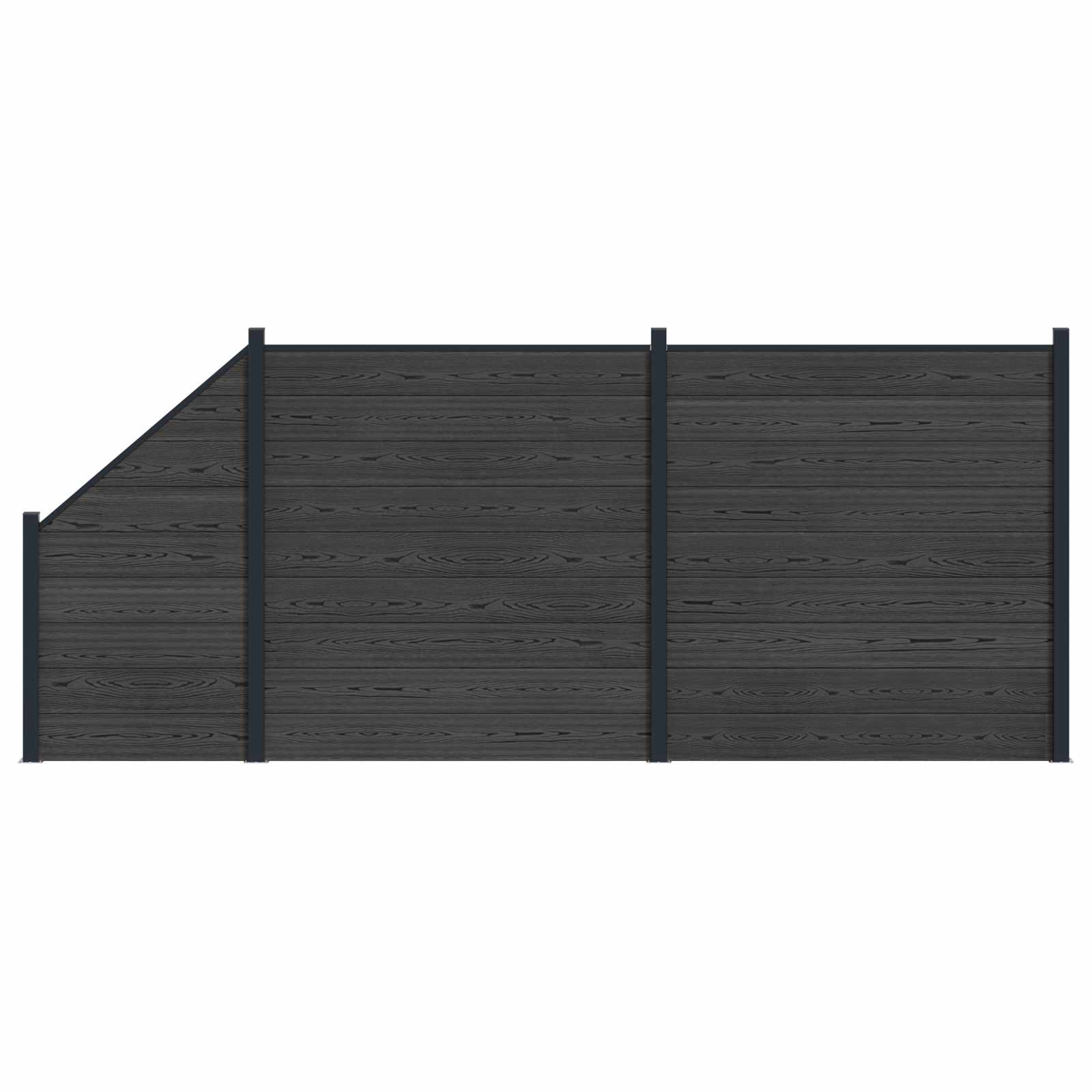 Aidat Setti 3 Pcs 446 X 186 Cm Wpc Ja Alumiini Musta