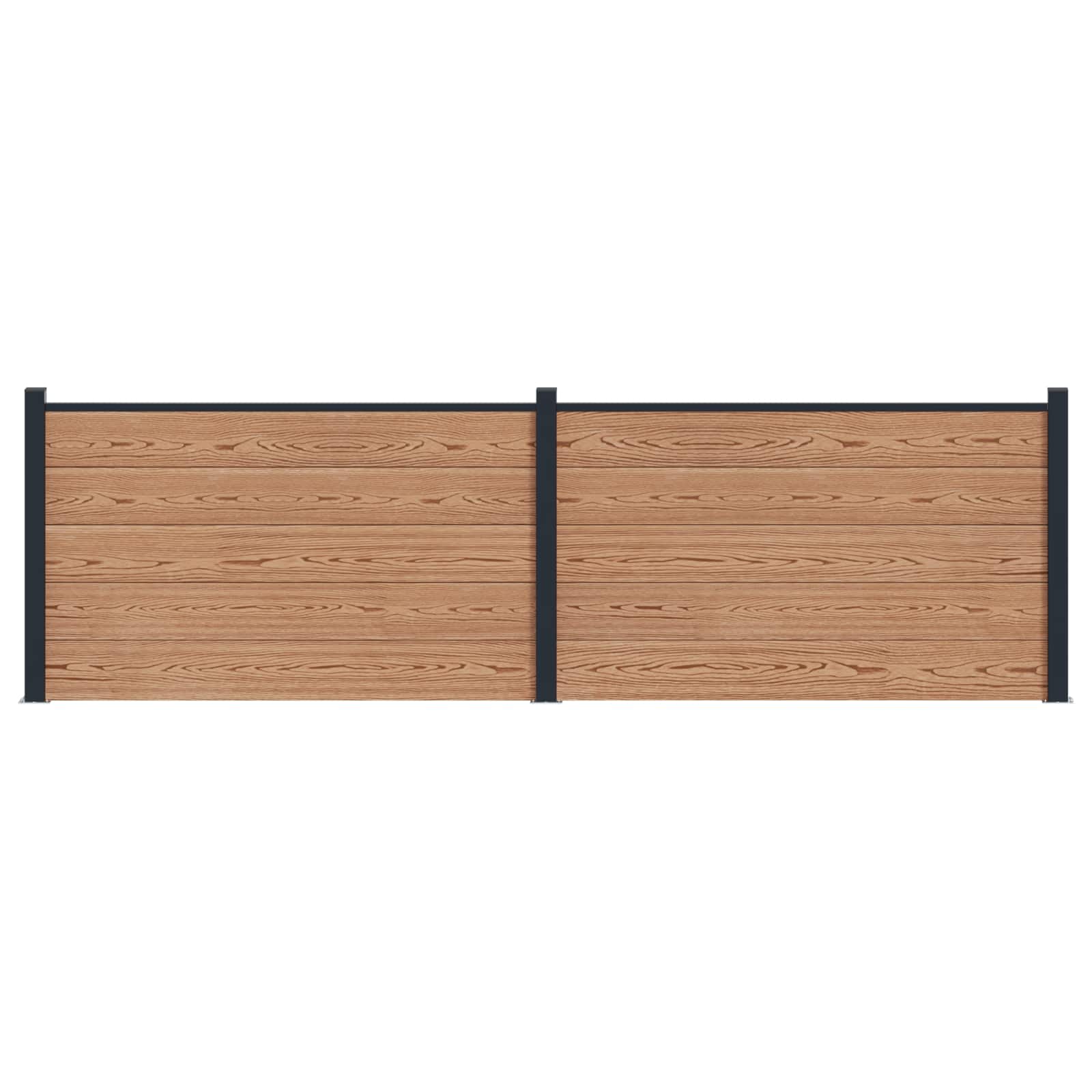 Aidat Setti 2 Pcs 353 X 105 Cm Wpc Ja Alumiini Ruskea