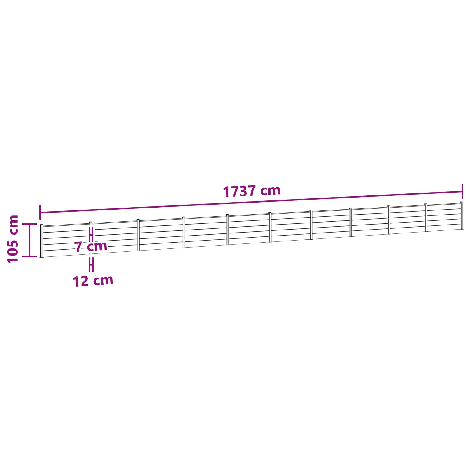 Aidat Setti 10 Pcs 1737 X 105 Cm Wpc Ja Alumiini