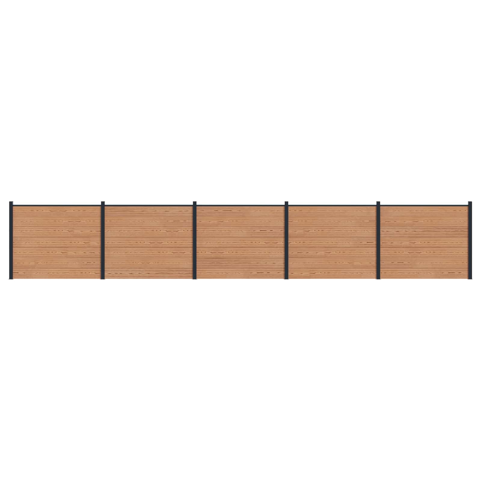 Aitapaneeli 5 Pcs Wpc Ja Alumiini Ruskea