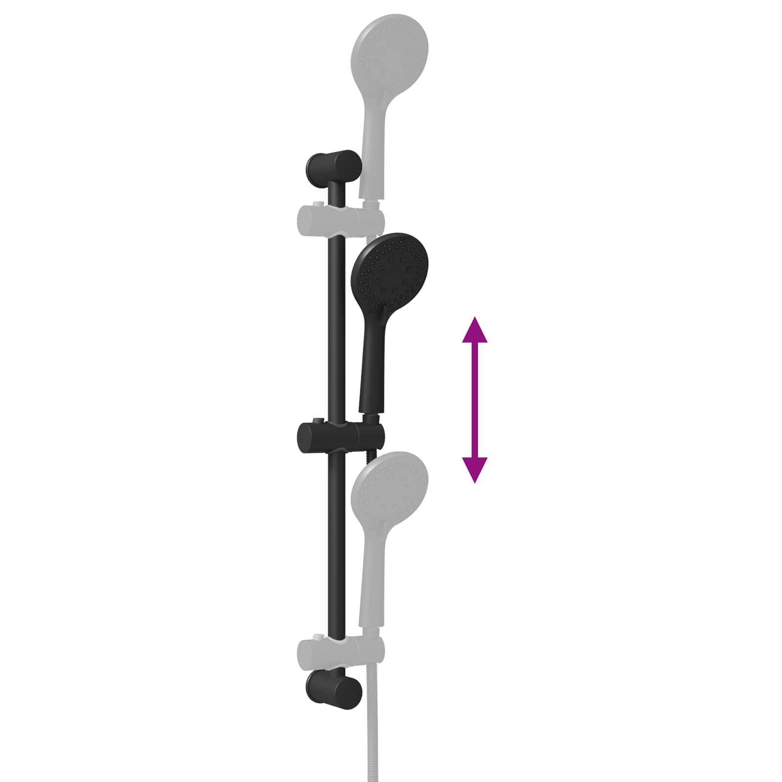 Suihkusuunnitelma Musta 70 Cm Ruostumaton Teräs
