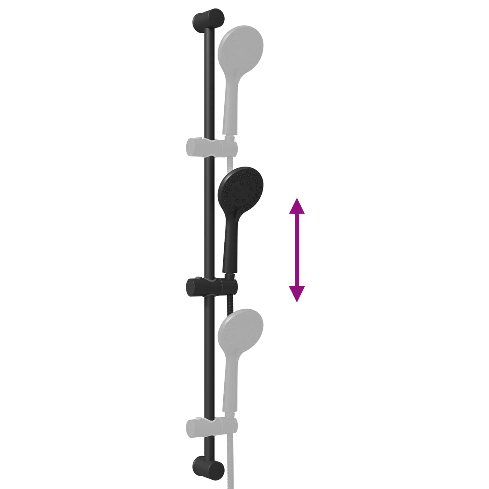 Suihkusuunnitelma Musta 100 Cm Ruostumaton Teräs