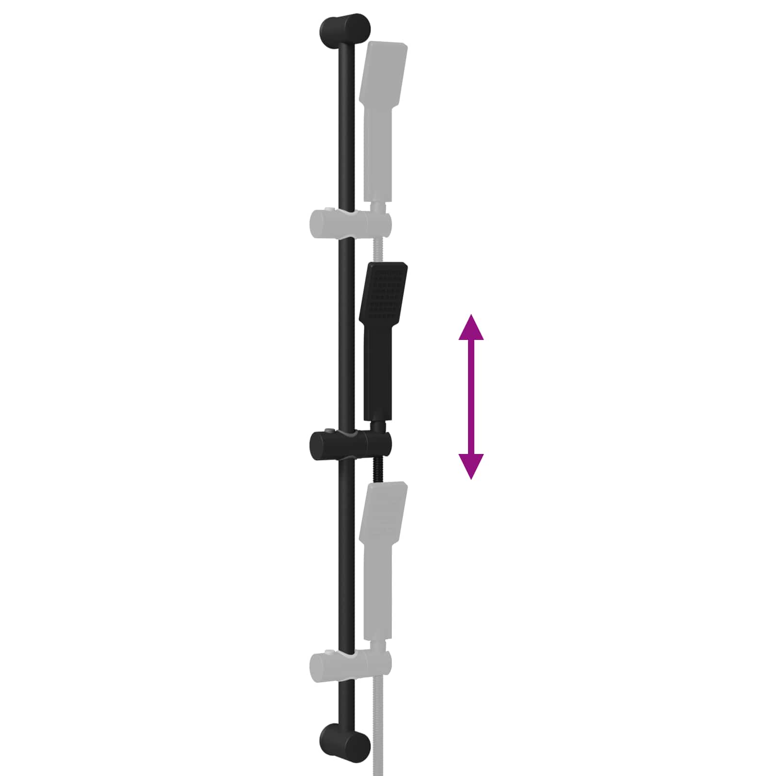 Suihkusuunnitelma Musta 100 Cm Ruostumaton Teräs