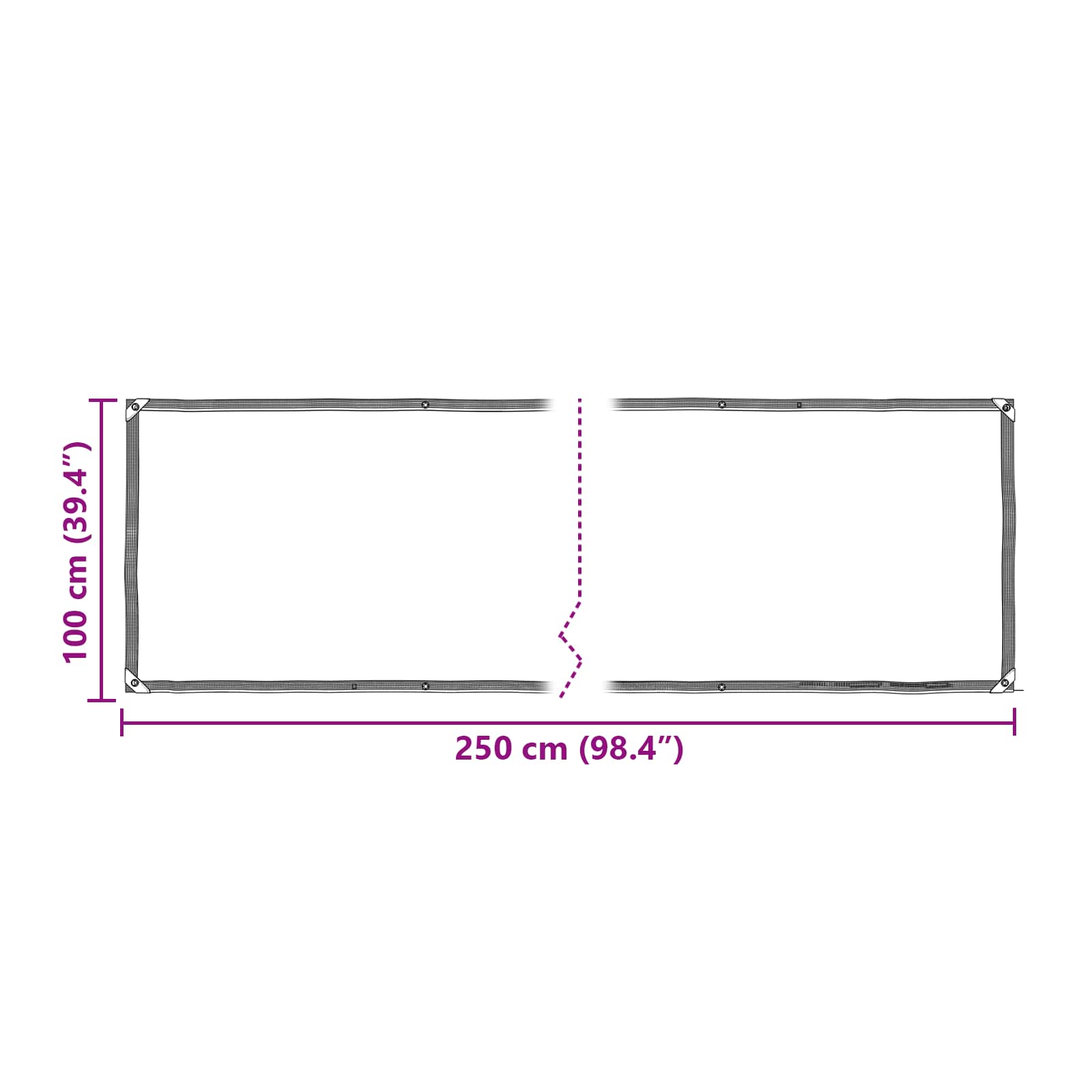 Suojakankaat Läpinäkyvä 2,5 X 1 M Pe