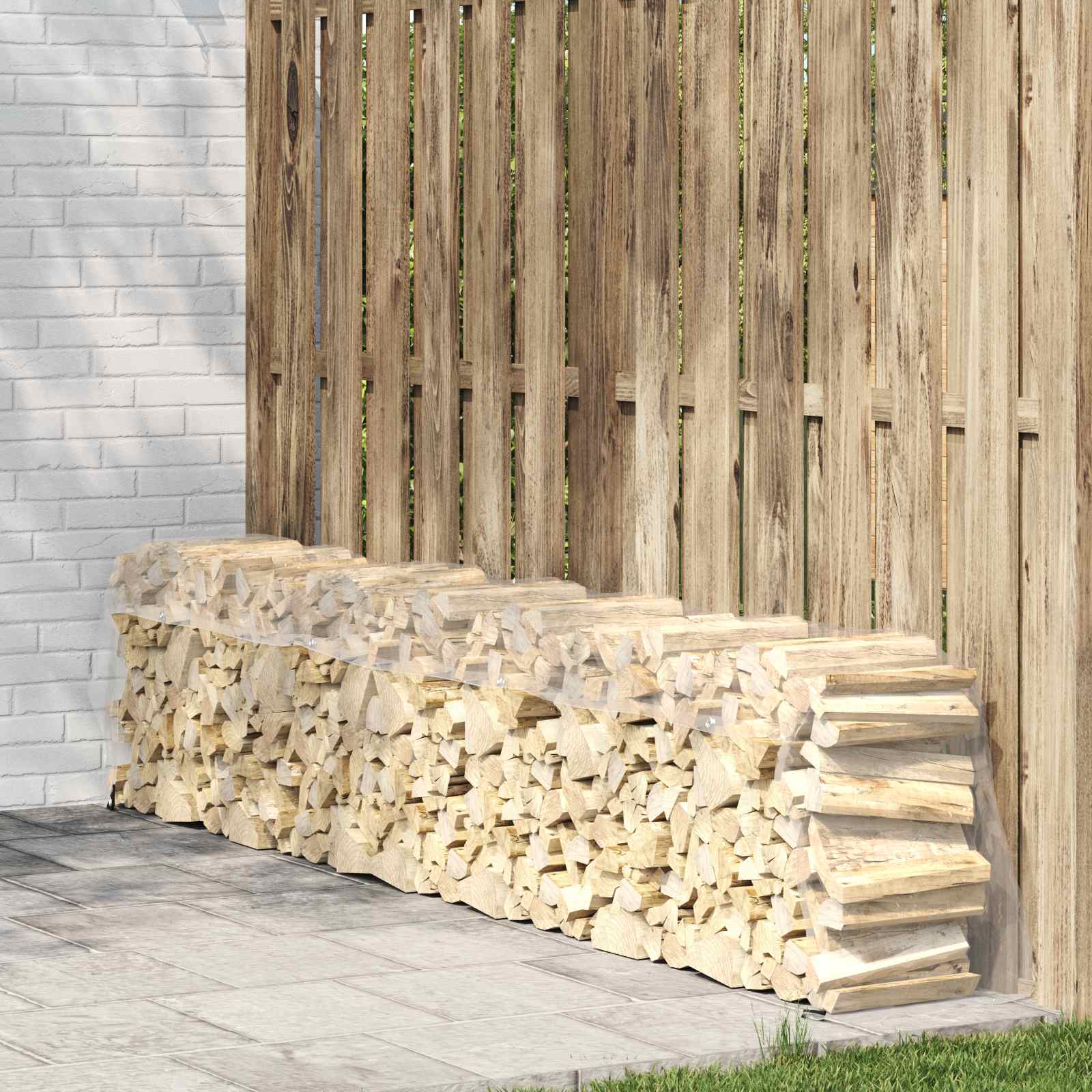 Suojakankaat 350 Gsm Läpinäkyvä 6 X 1,5 M Polyvinyylikloridi
