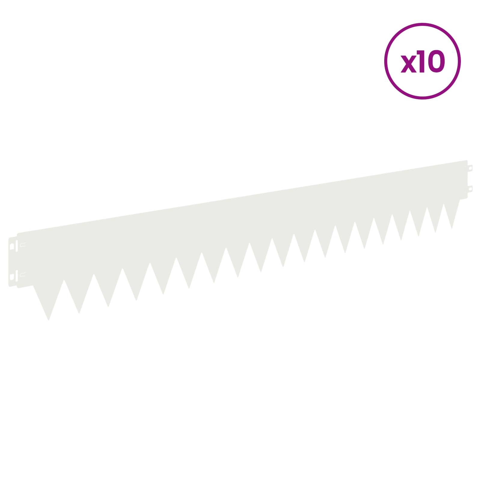 Nurmireunus 10 Pcs 103 X 15 Cm Metalli Valkoinen