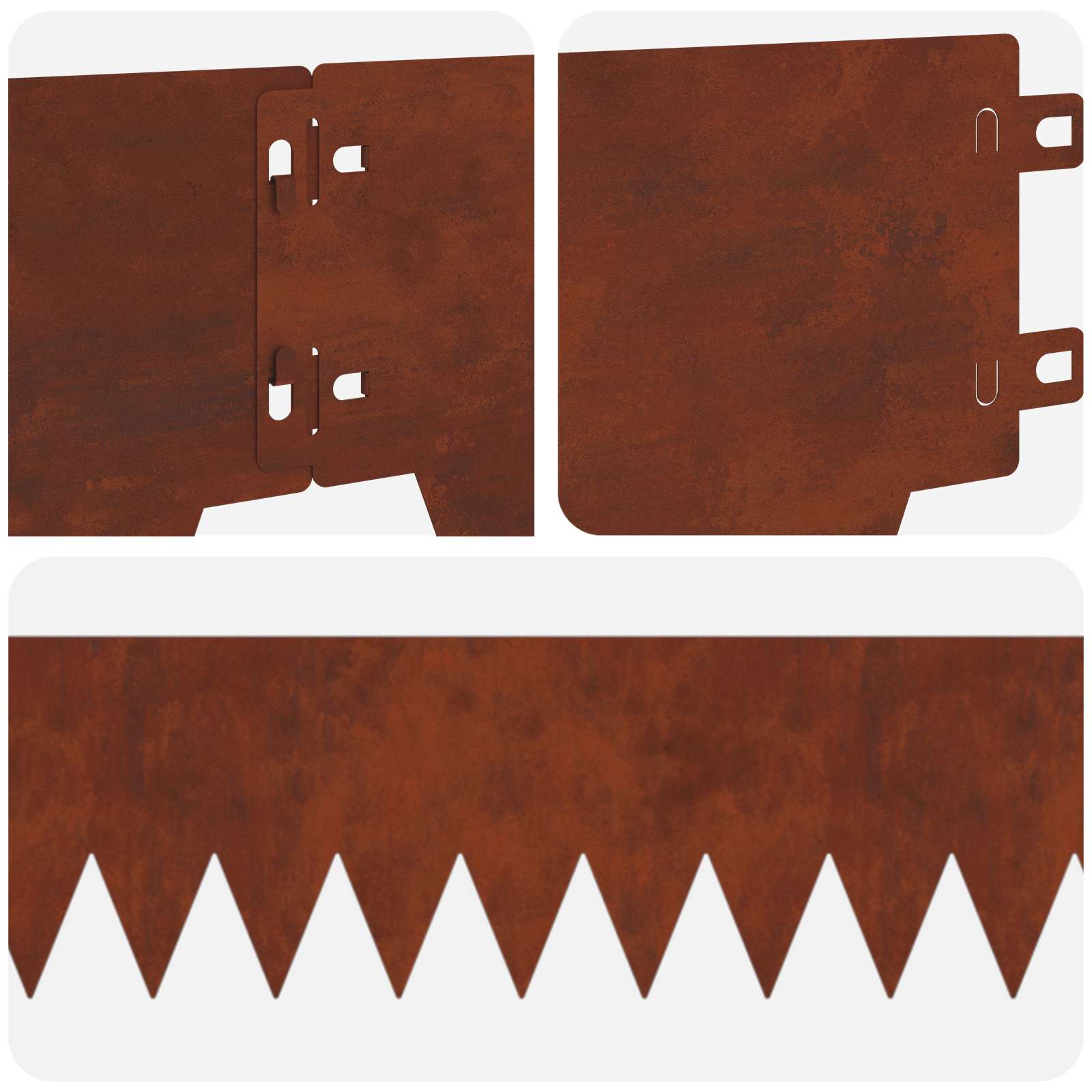 Nurmireunus 50 Pcs 103 X 15 Cm Metalli Ruosteinen