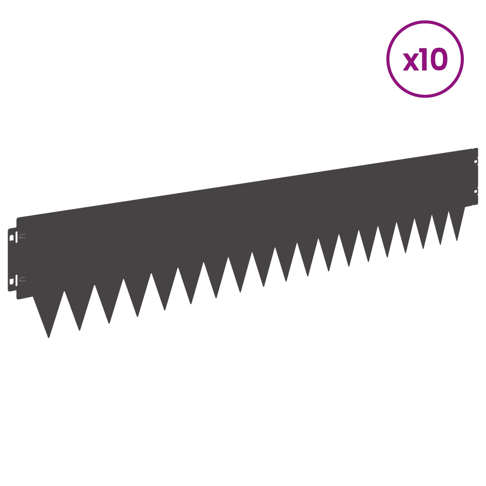 Nurmireunus 10 Pcs 103 X 20 Cm Metalli Musta