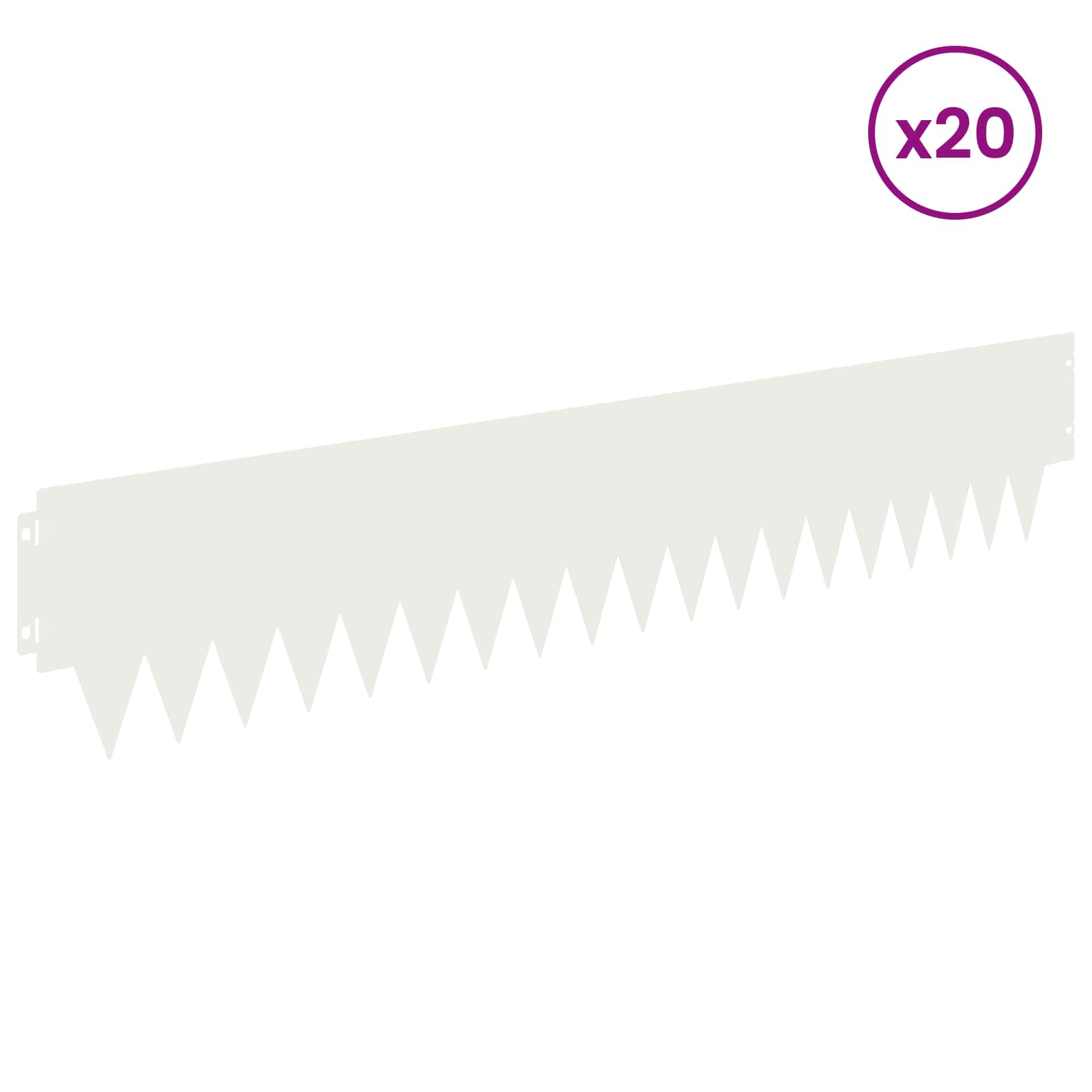 Nurmireunus 20 Pcs 103 X 20 Cm Metalli Valkoinen