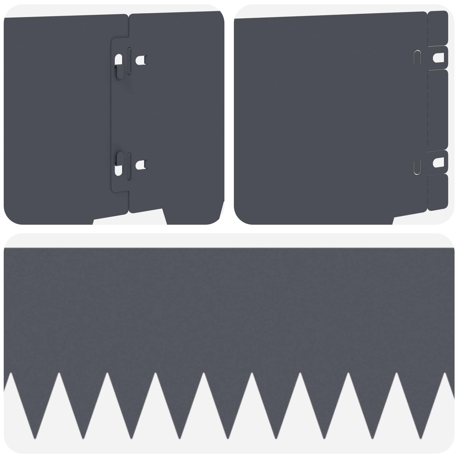 Nurmireunus 10 Pcs 103 X 20 Cm Metalli Antrasiitti