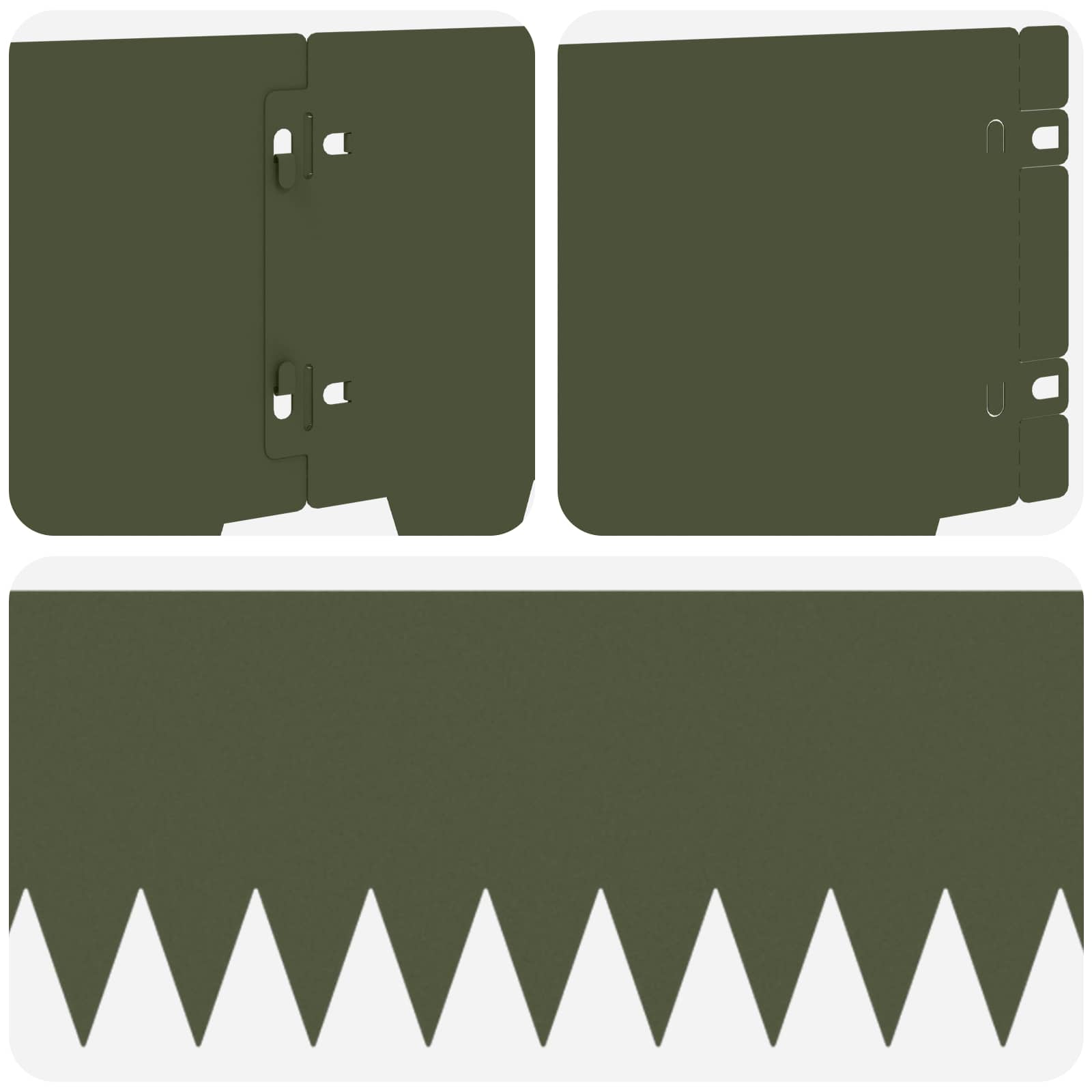 Nurmireunus 20 Pcs 103 X 20 Cm Metalli Oliivinvihreä
