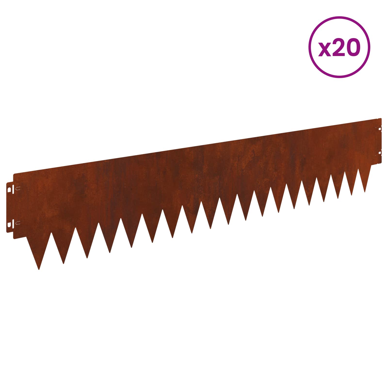 Nurmireunus 20 Pcs 103 X 20 Cm Metalli Ruosteinen