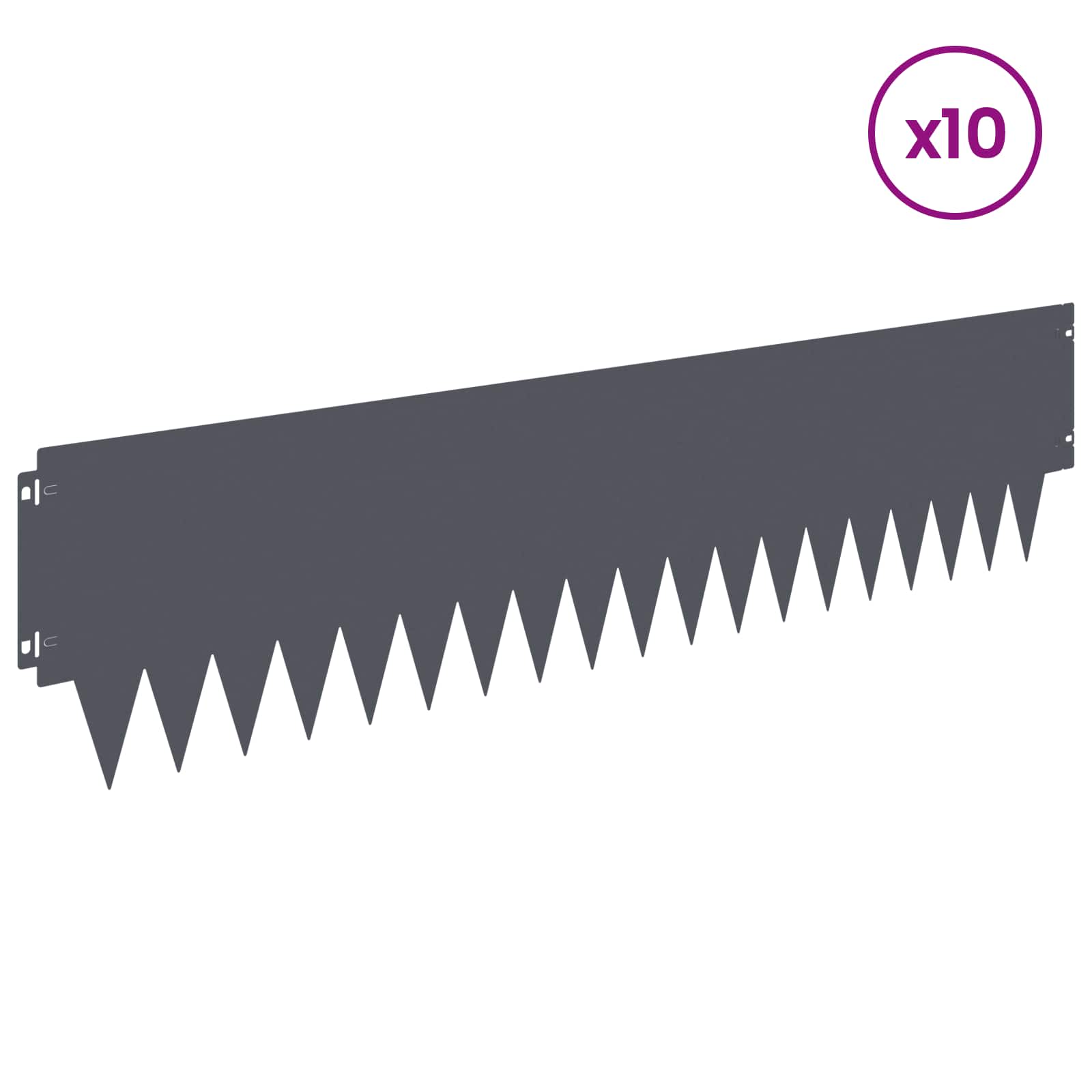 Nurmireunus 10 Pcs 103 X 25 Cm Metalli Antrasiitti