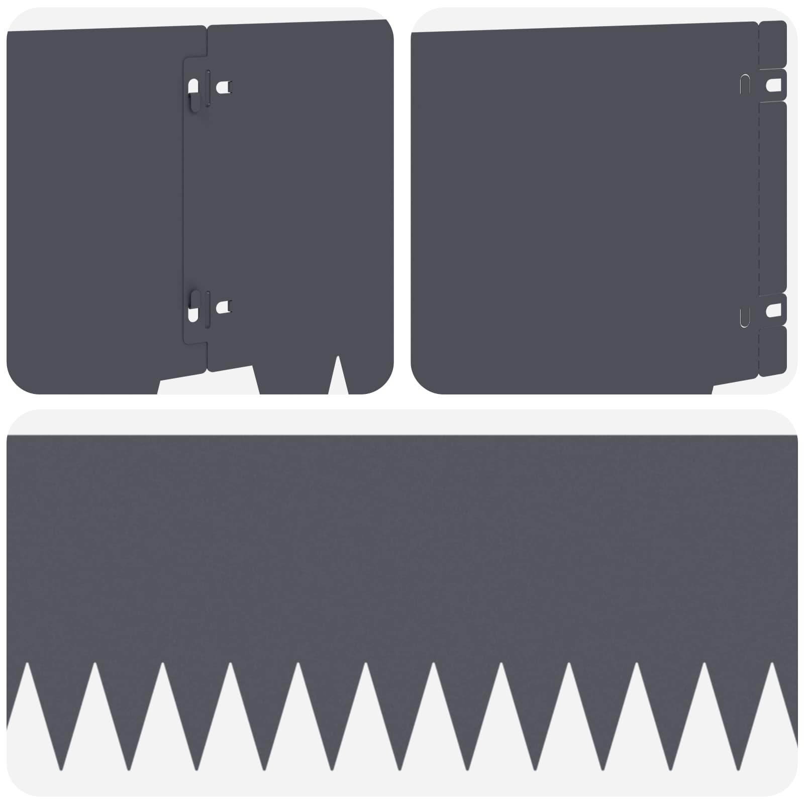 Nurmireunus 20 Pcs 103 X 25 Cm Metalli Antrasiitti