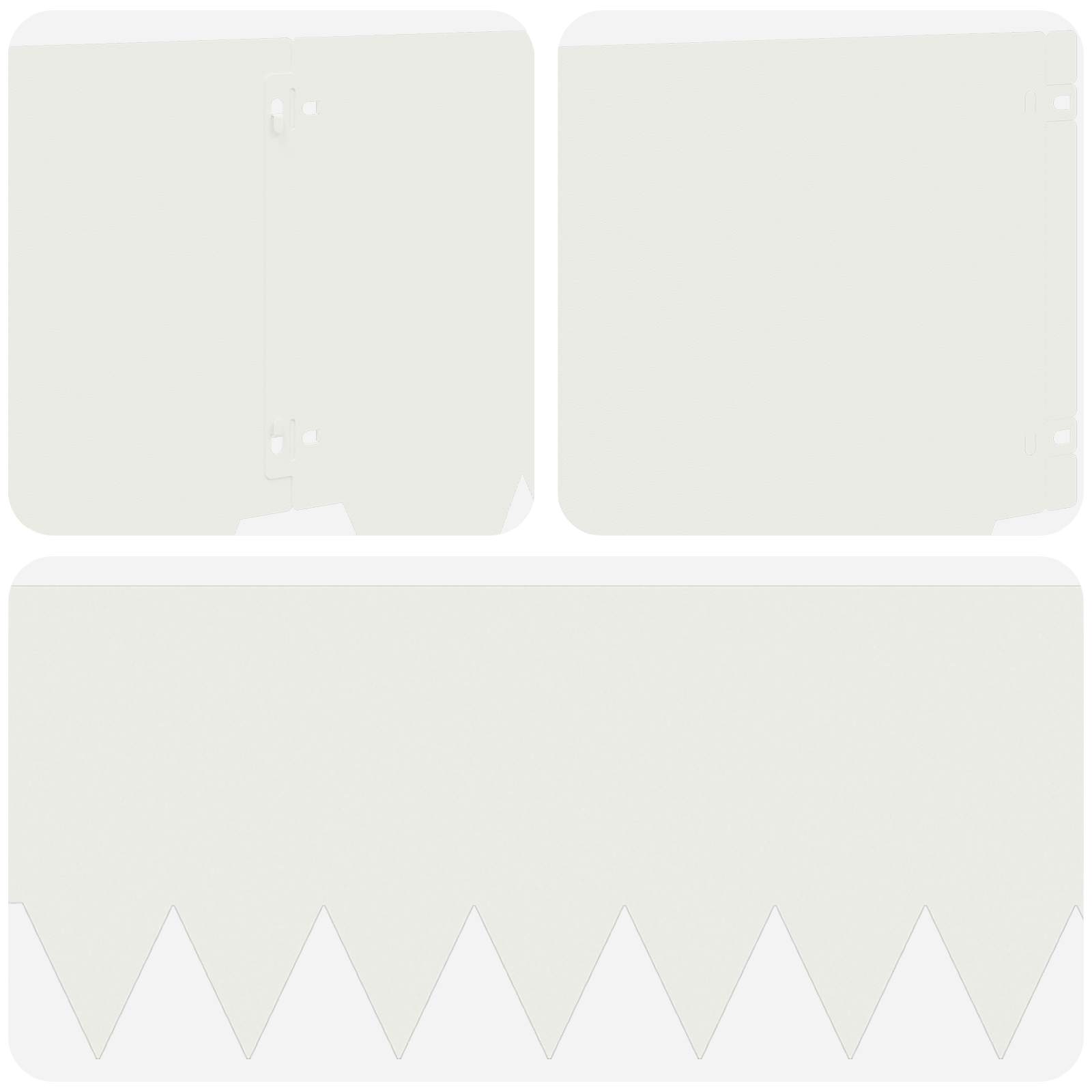 Nurmireunus 10 Pcs 103 X 30 Cm Metalli Valkoinen