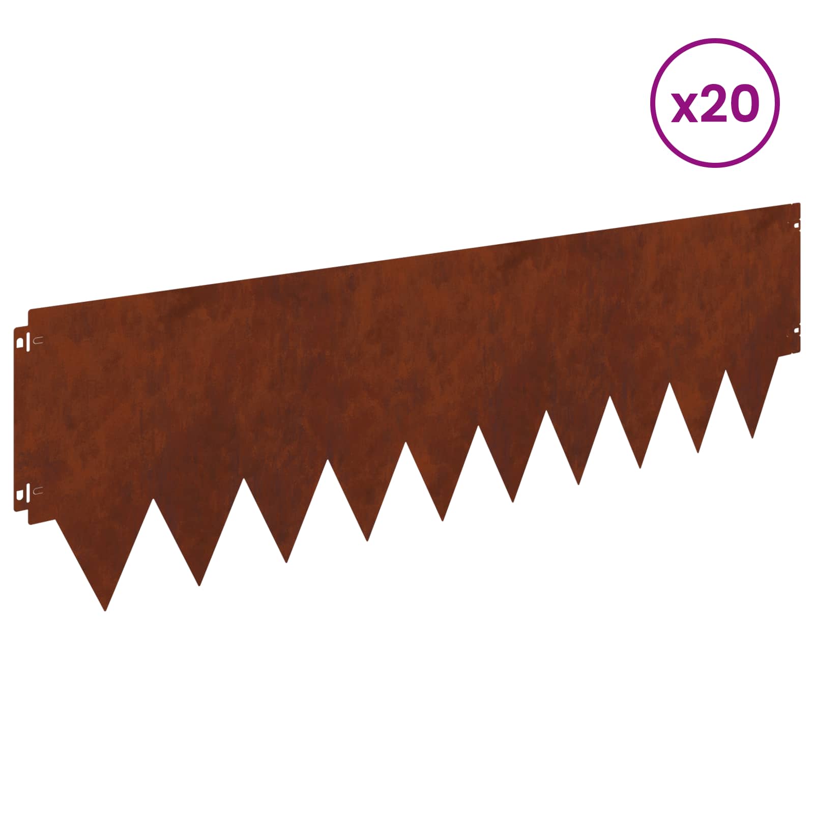 Nurmireunus 20 Pcs 103 X 30 Cm Metalli Ruosteinen