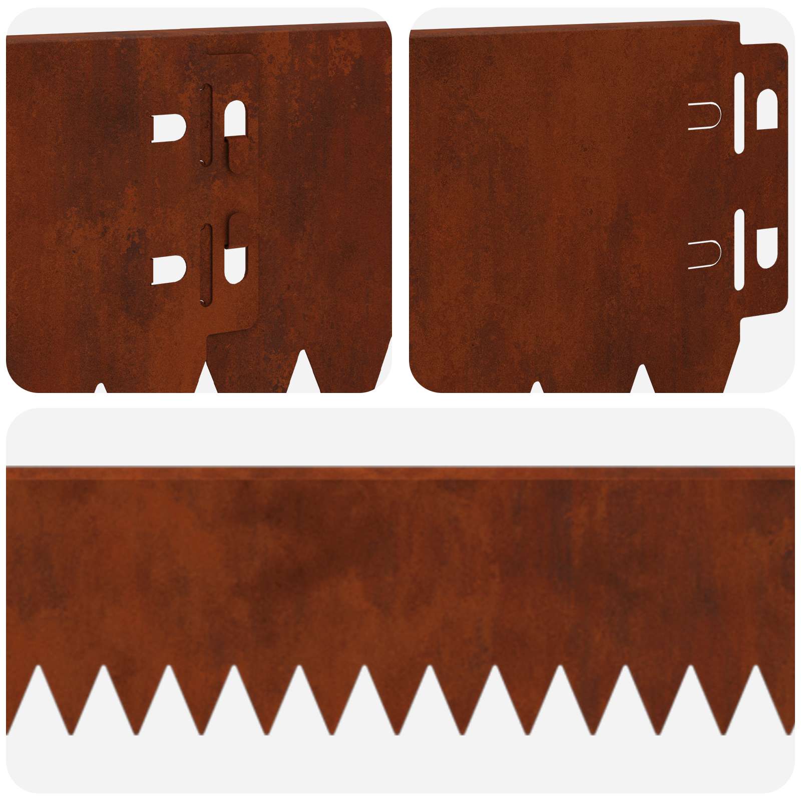 Nurmireunus 20 Pcs 103 X 10 Cm Teräs Ruosteinen