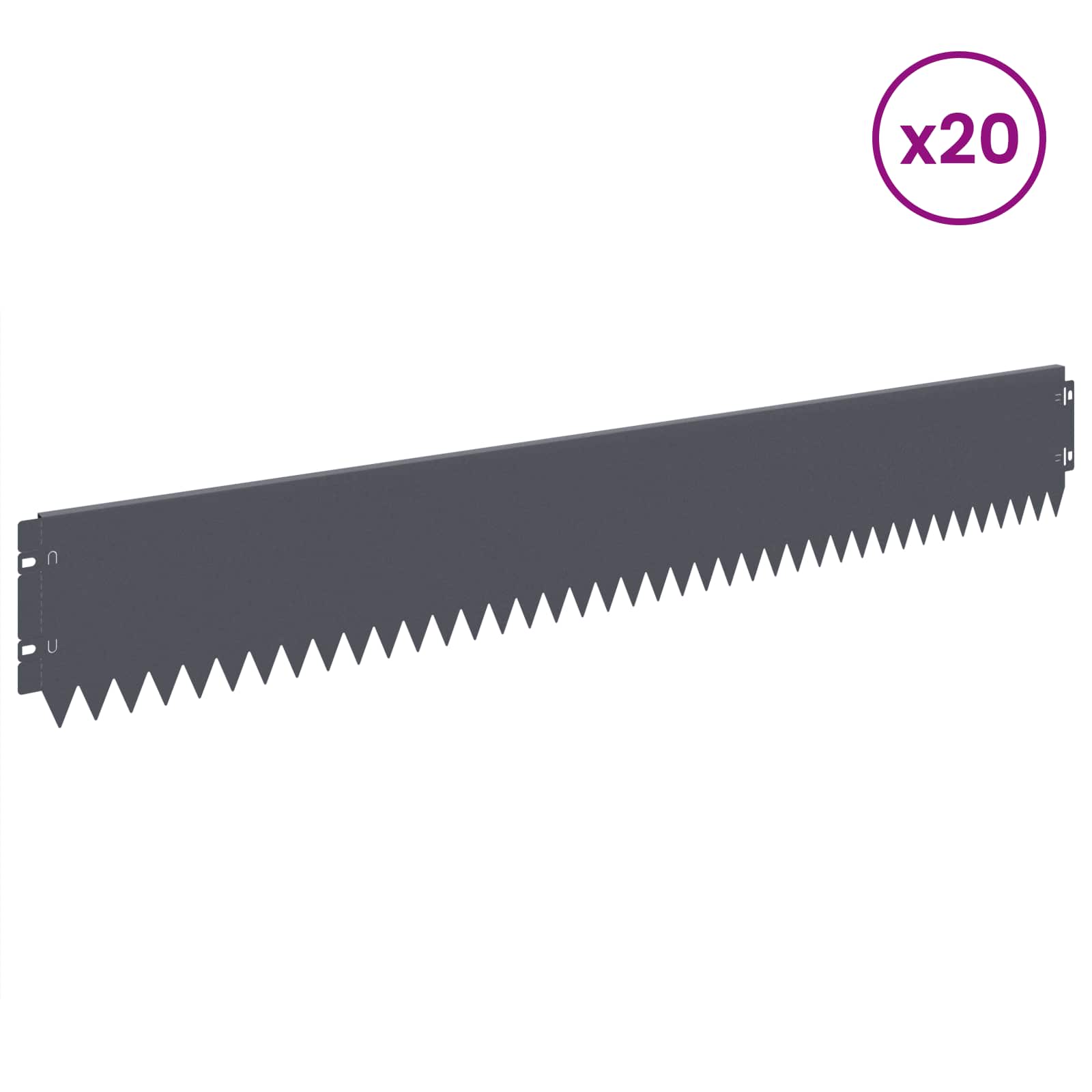 Nurmireunus 20 Pcs 103 X 15 Cm Teräs Antrasiitti