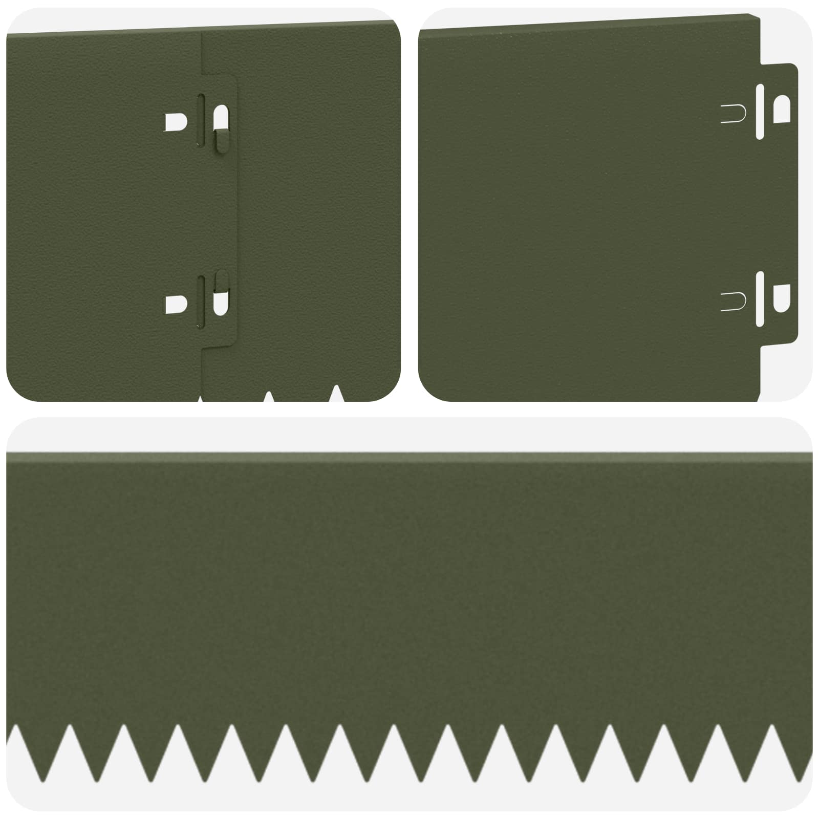 Nurmireunus 10 Pcs 103 X 15 Cm Teräs Oliivinvihreä