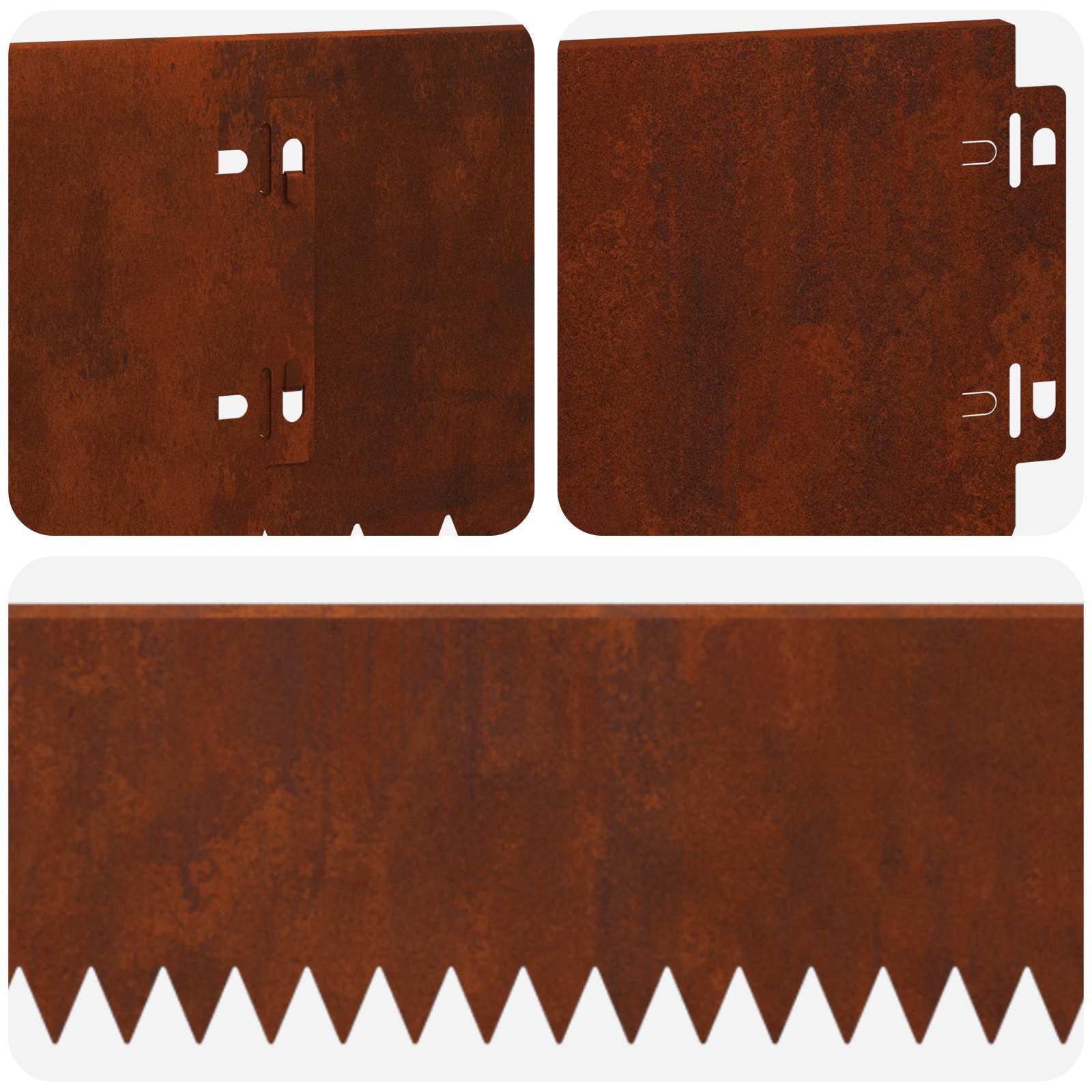 Nurmireunus 10 Pcs 103 X 15 Cm Teräs Ruosteinen