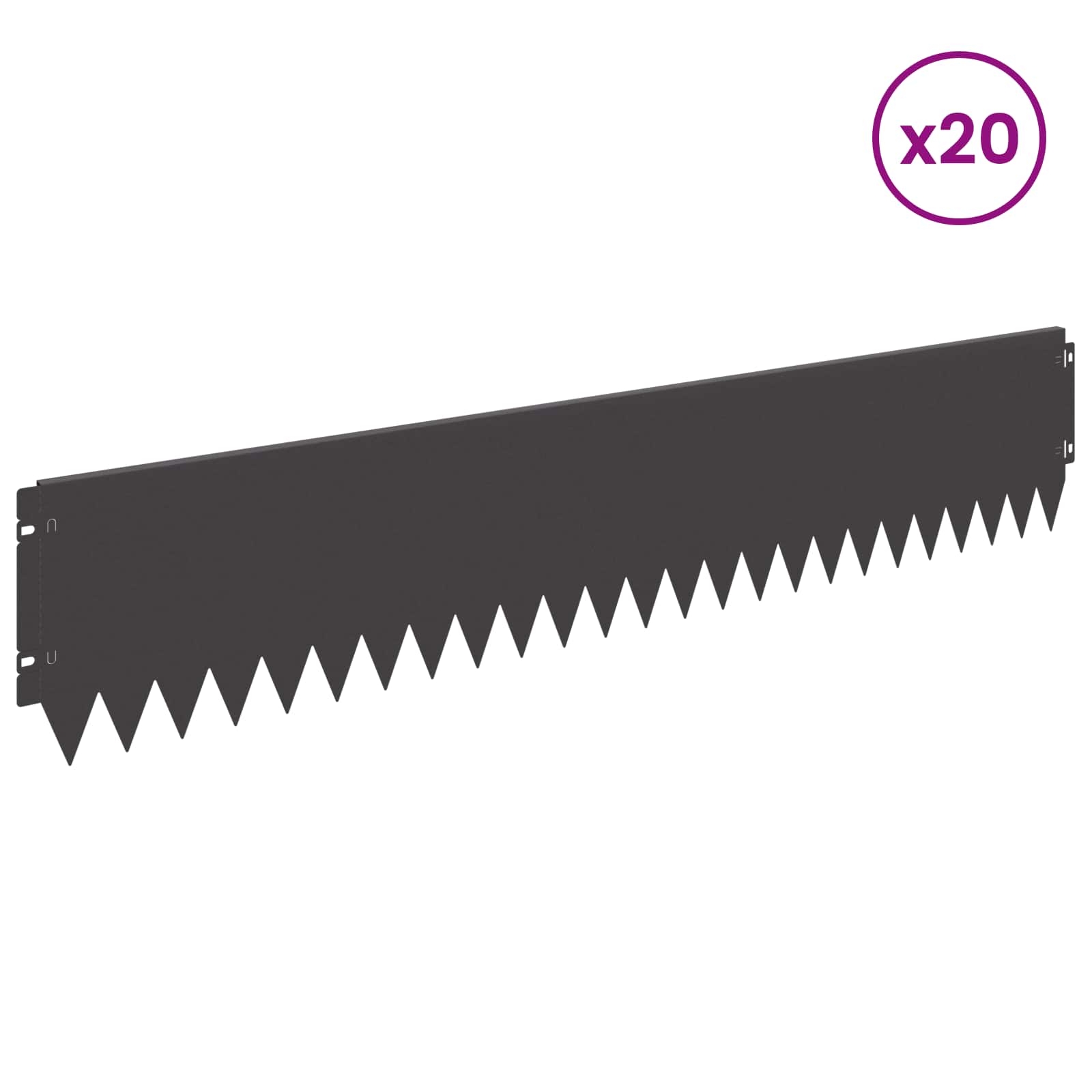 Nurmireunus 20 Pcs 103 X 20 Cm Teräs Musta