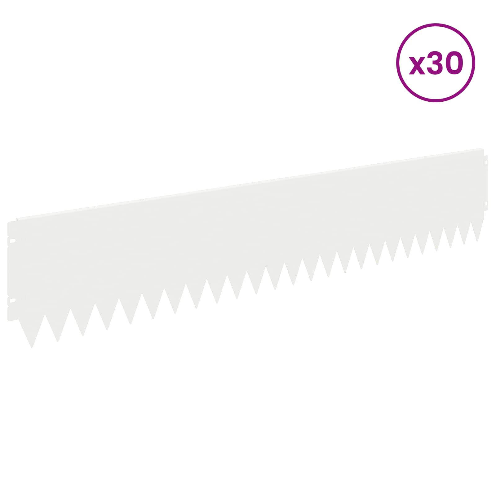 Nurmireunus 30 Pcs 103 X 20 Cm Teräs Valkoinen