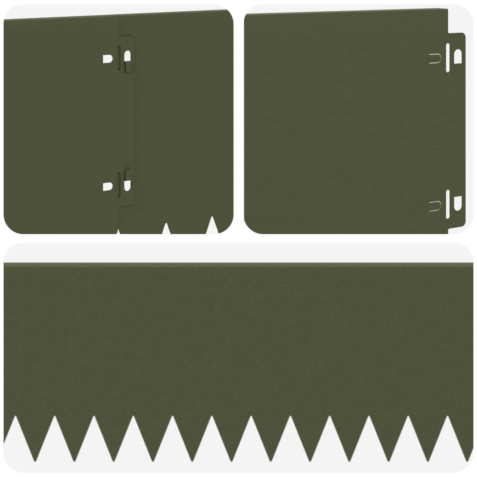 Nurmireunus 30 Pcs 103 X 20 Cm Teräs Oliivinvihreä