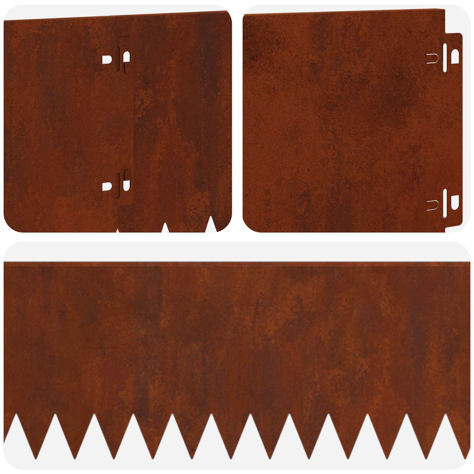 Nurmireunus 20 Pcs 103 X 20 Cm Teräs Ruosteinen