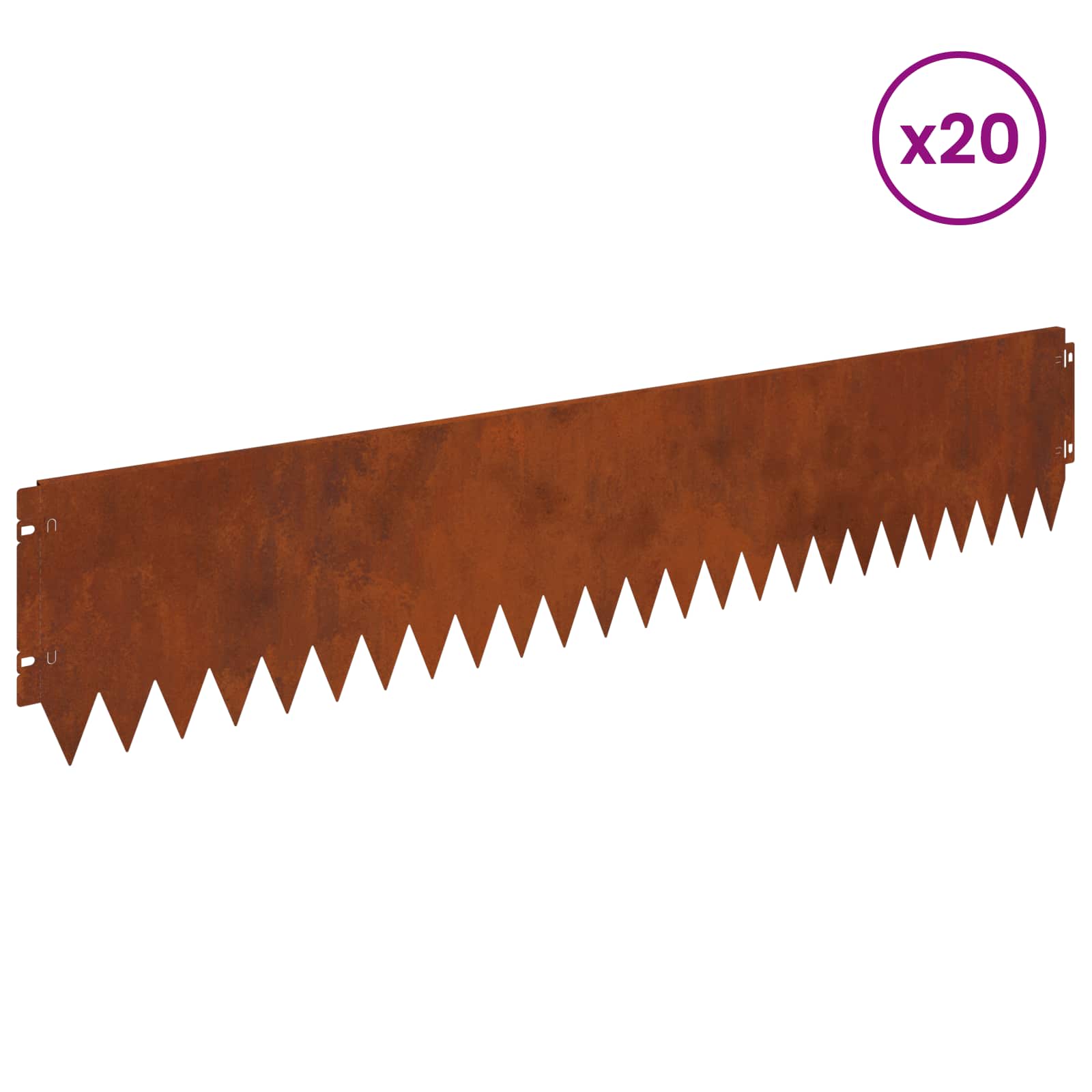 Nurmireunus 20 Pcs 103 X 20 Cm Teräs Ruosteinen