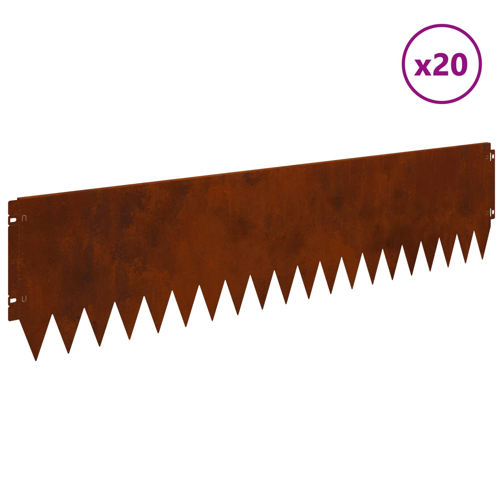 Nurmireunus 20 Pcs 103 X 25 Cm Teräs Ruosteinen