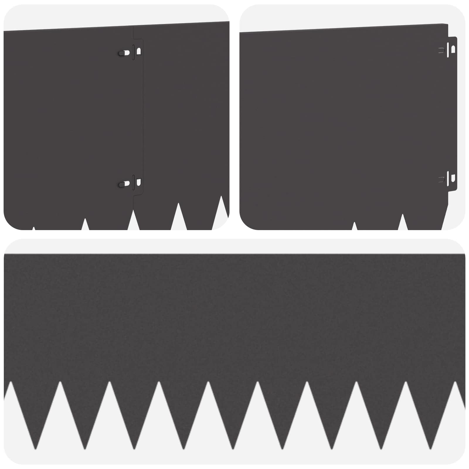 Nurmireunus 10 Pcs 103 X 30 Cm Teräs Musta