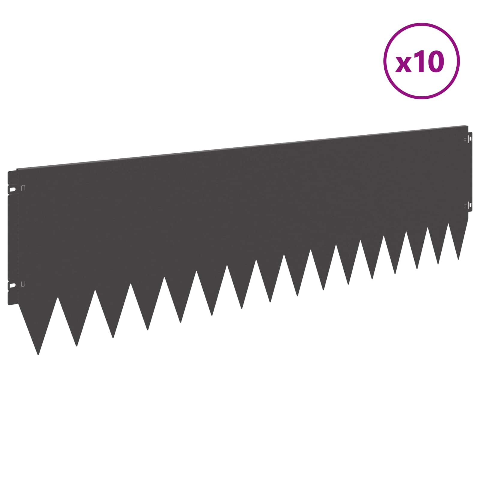 Nurmireunus 10 Pcs 103 X 30 Cm Teräs Musta