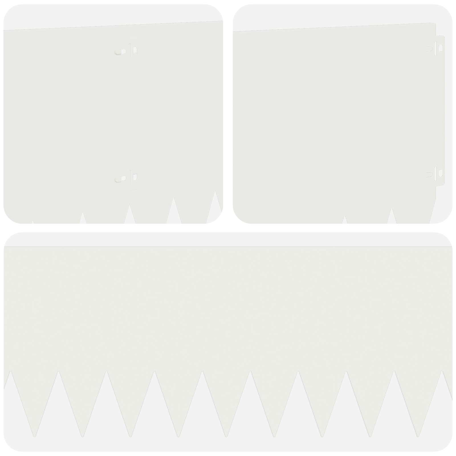 Nurmireunus 10 Pcs 103 X 30 Cm Teräs Valkoinen