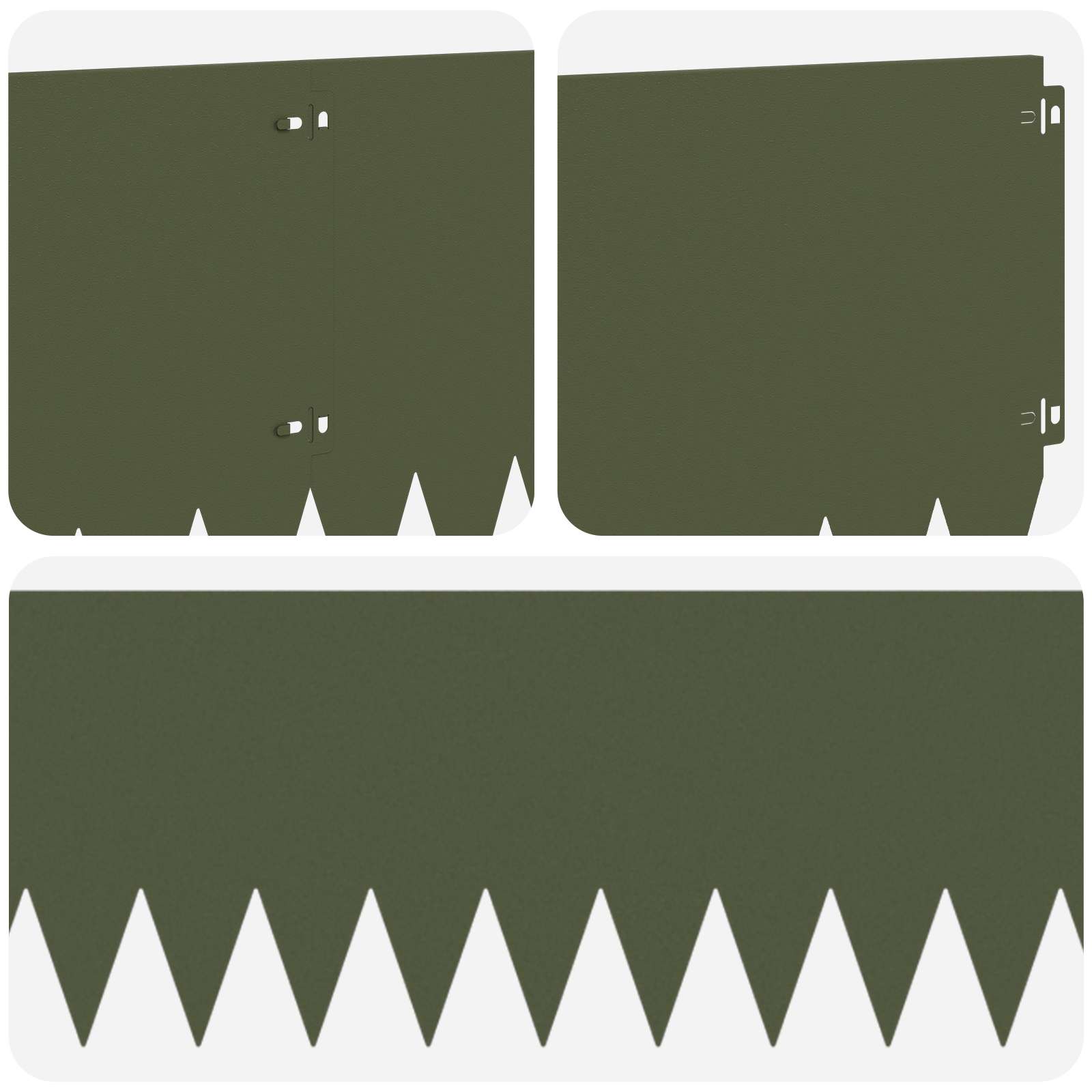 Nurmireunus 10 Pcs 103 X 30 Cm Teräs Oliivinvihreä