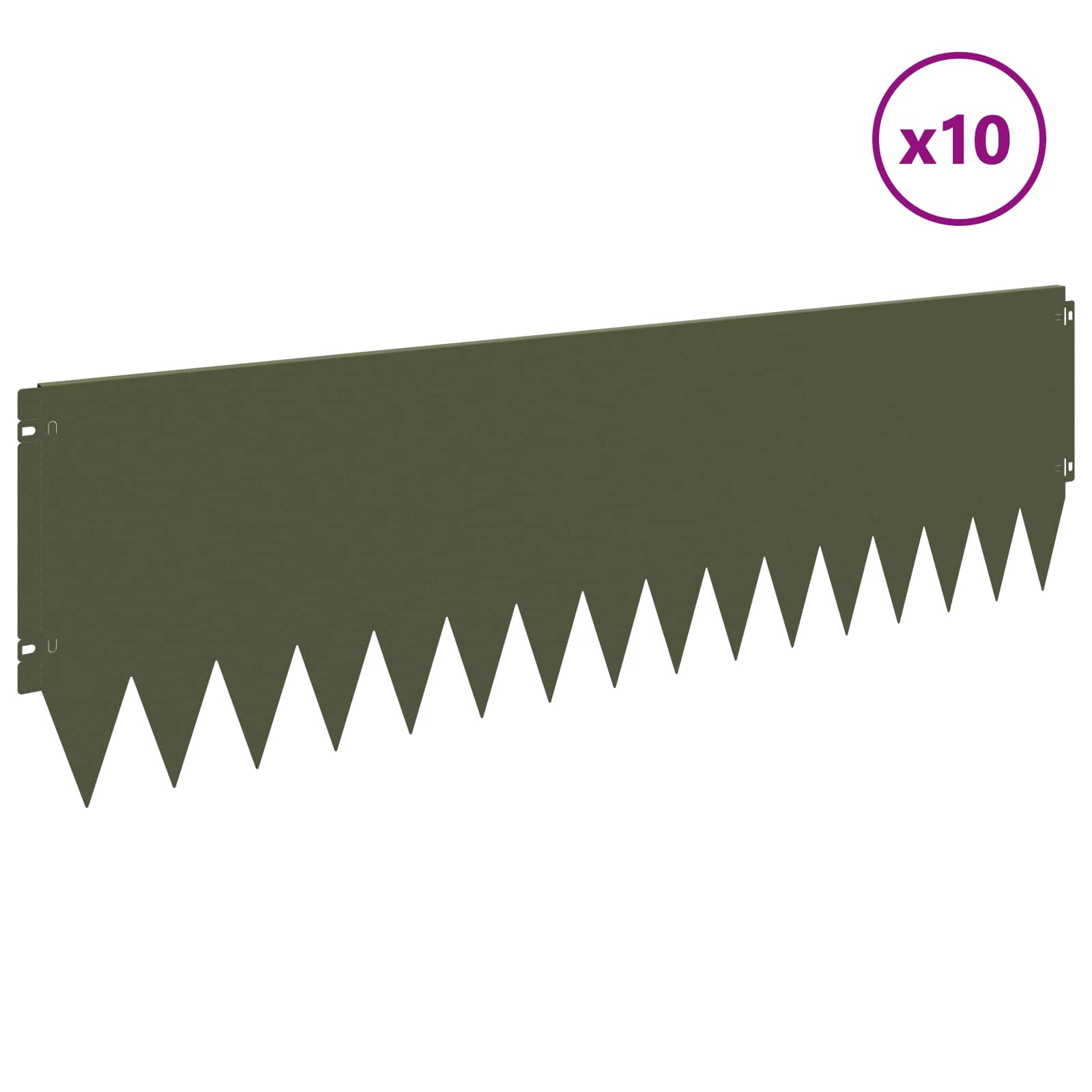 Nurmireunus 10 Pcs 103 X 30 Cm Teräs Oliivinvihreä